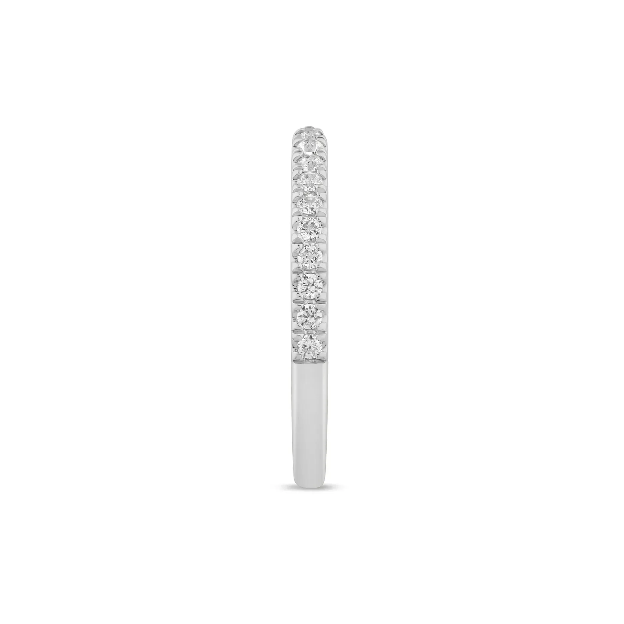1/4 CT. Tw. Lab Grown Diamond Open Band Ring 14K White Gold Round Brilliant Cut Size 8.5 1mm - Image 3