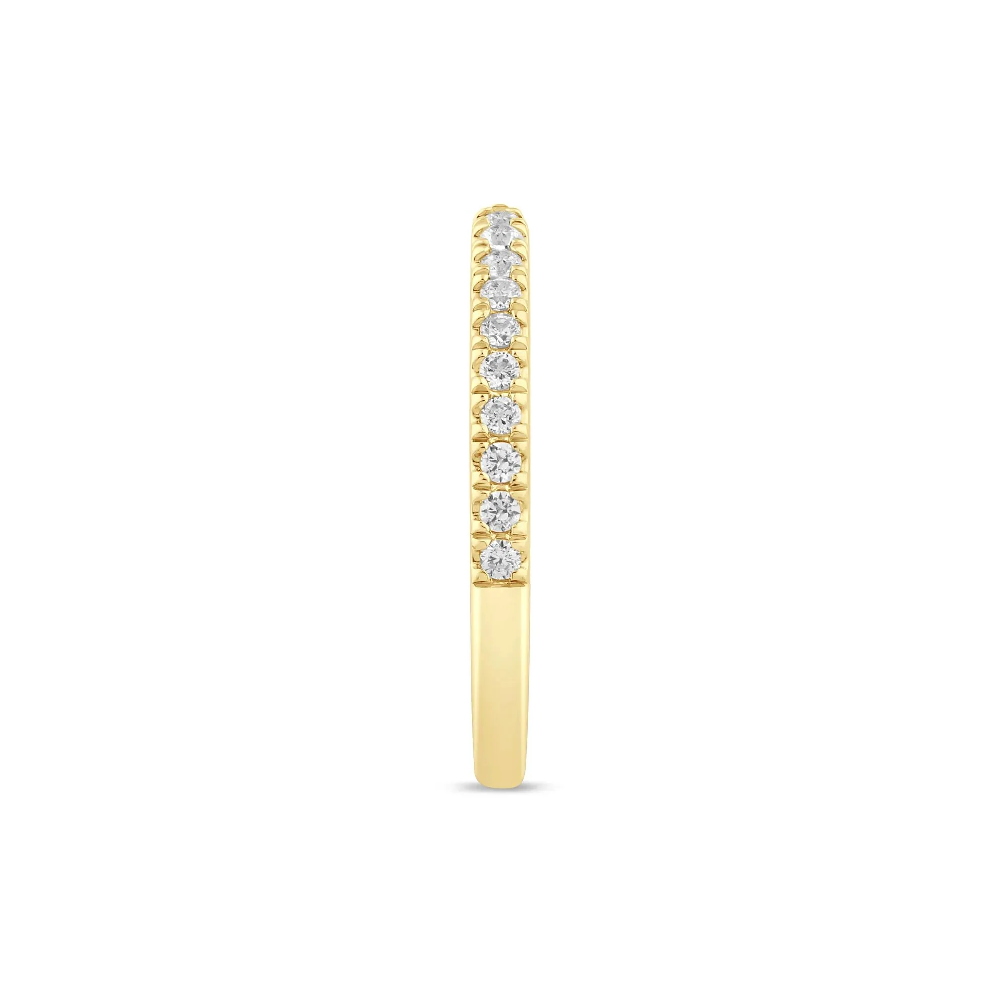 1/4 CT. Tw. Lab Grown Diamond Open Band Ring 14K Yellow Gold Round Brilliant Cut Size 9 1mm - Image 3