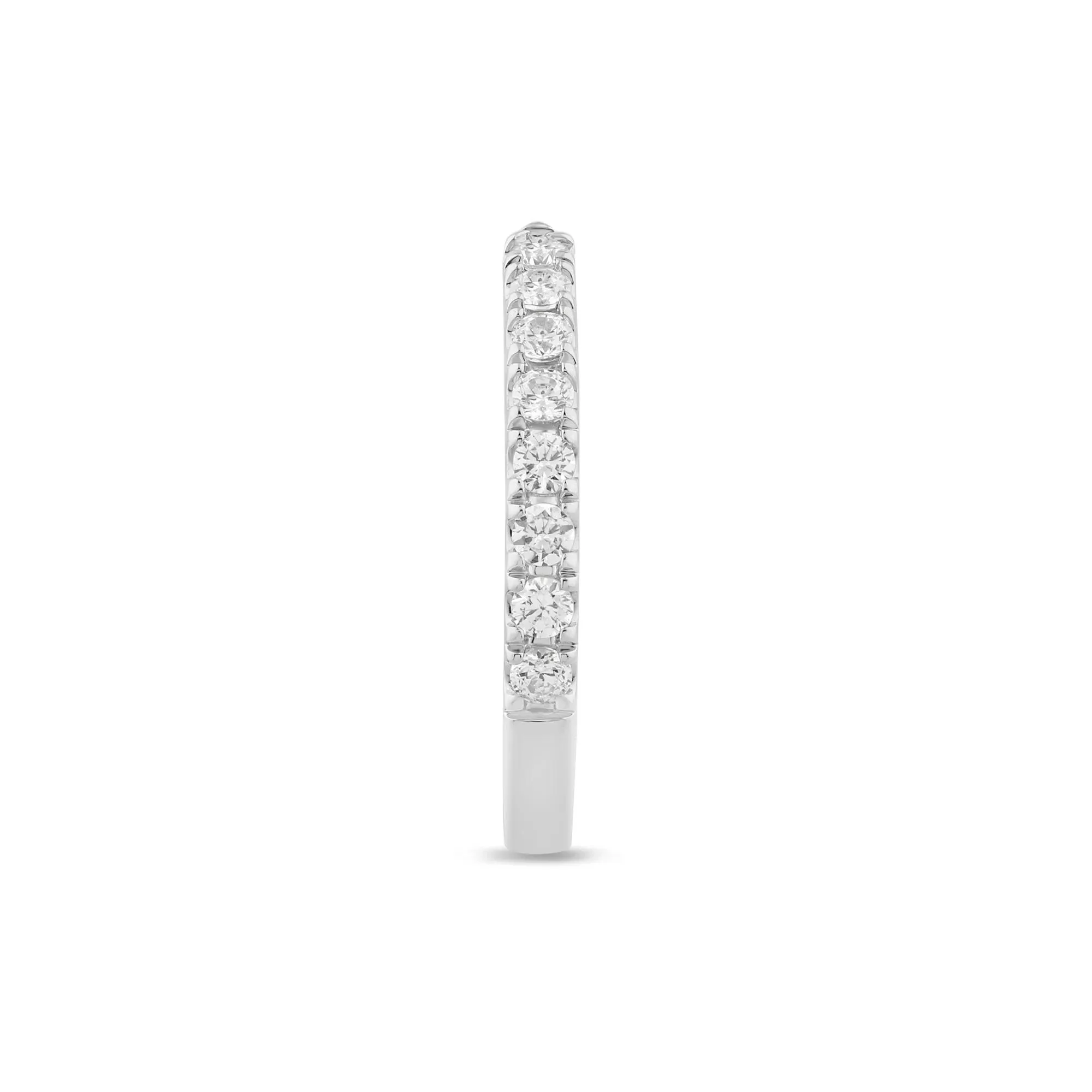 5/8 CT. Tw. Lab Grown Diamond Open Band Ring 14K White Gold Round Brilliant Cut Size 6.5 2.5mm - Image 3