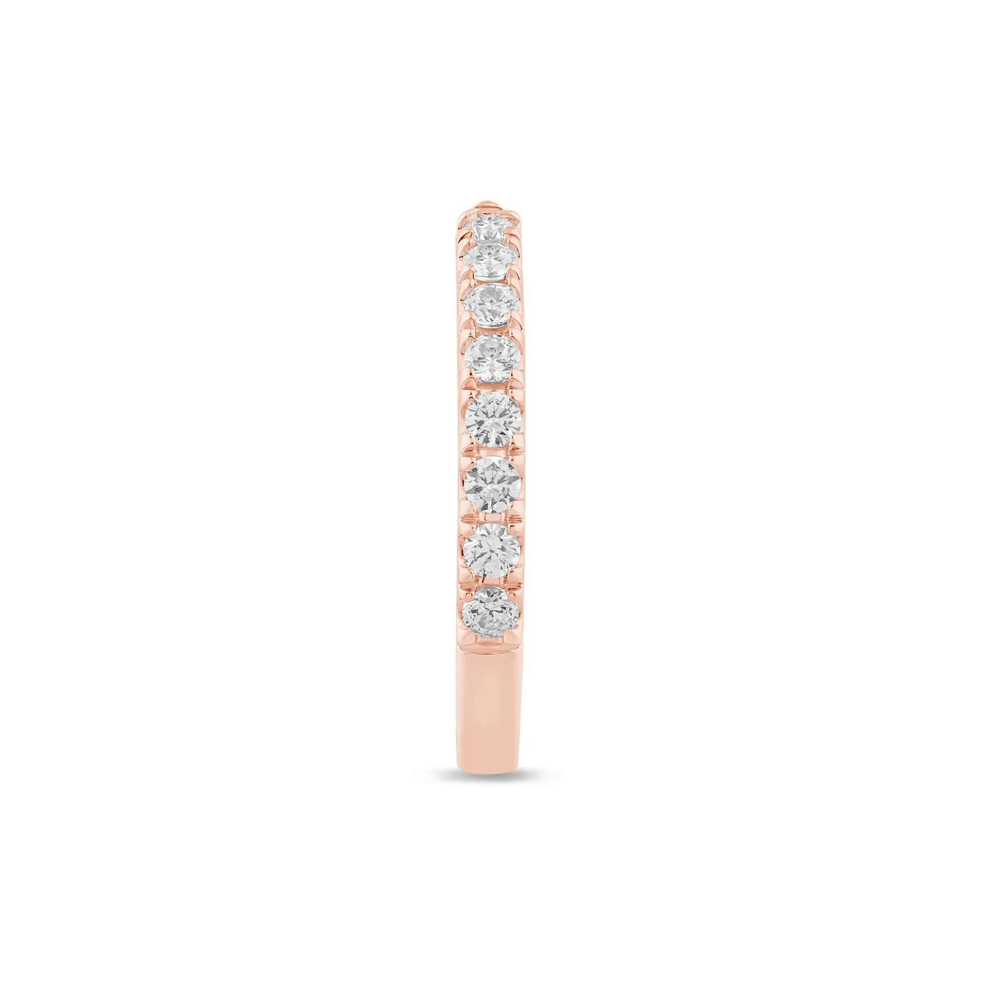 5/8 CT. Tw. Lab Grown Diamond Open Band Ring 14K Rose Gold Round Brilliant Cut Size 6 2mm - Image 3