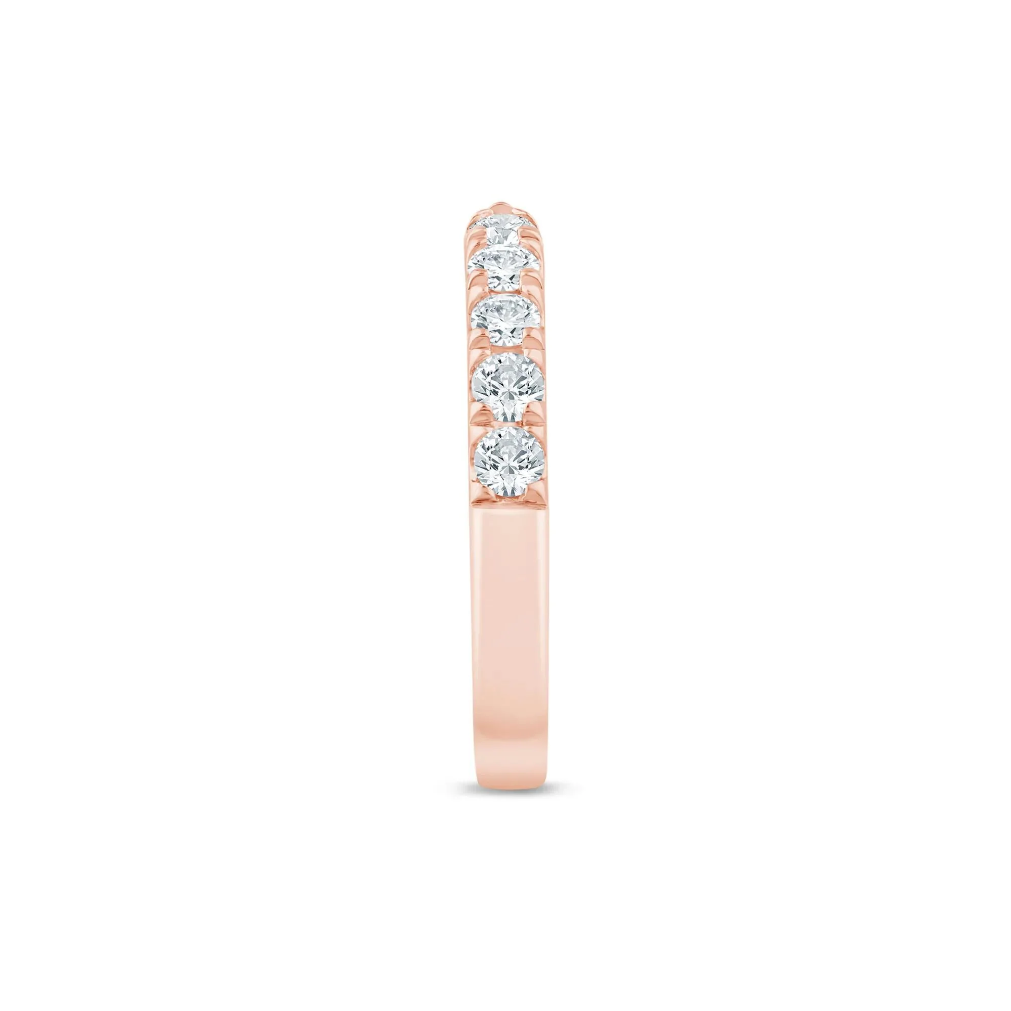5/8 CT. Tw. Lab Grown Diamond Open Band Ring 14K Rose Gold Round Brilliant Cut Size 6 2mm - Image 6