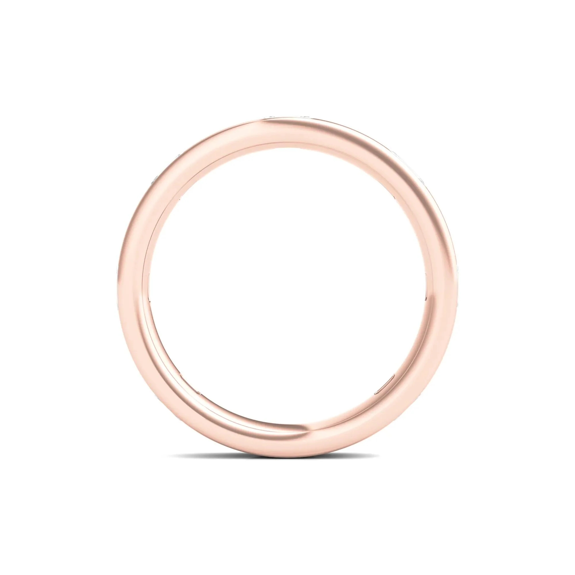 1 CT. Tw. Emerald-Cut Lab Grown Diamond Band Ring 14K Rose Gold Size 9 3.5mm - Image 2