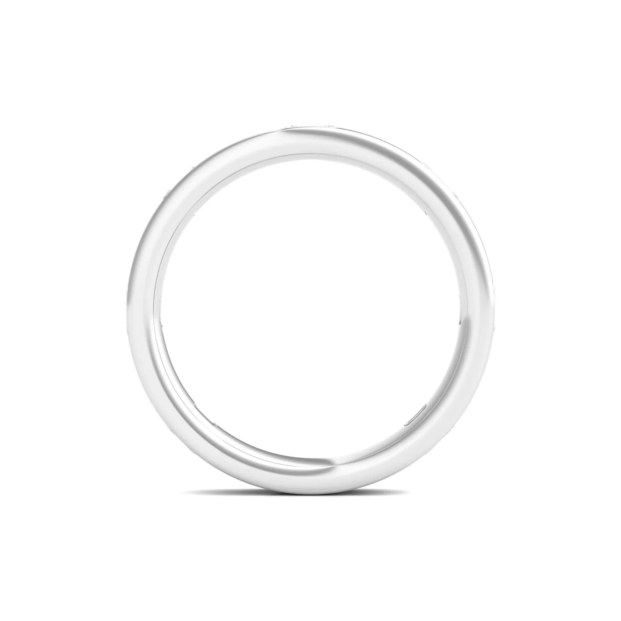1 CT. Tw. Emerald-Cut Lab Grown Diamond Band Ring 14K White Gold Size 6.5 3.5mm - Image 2