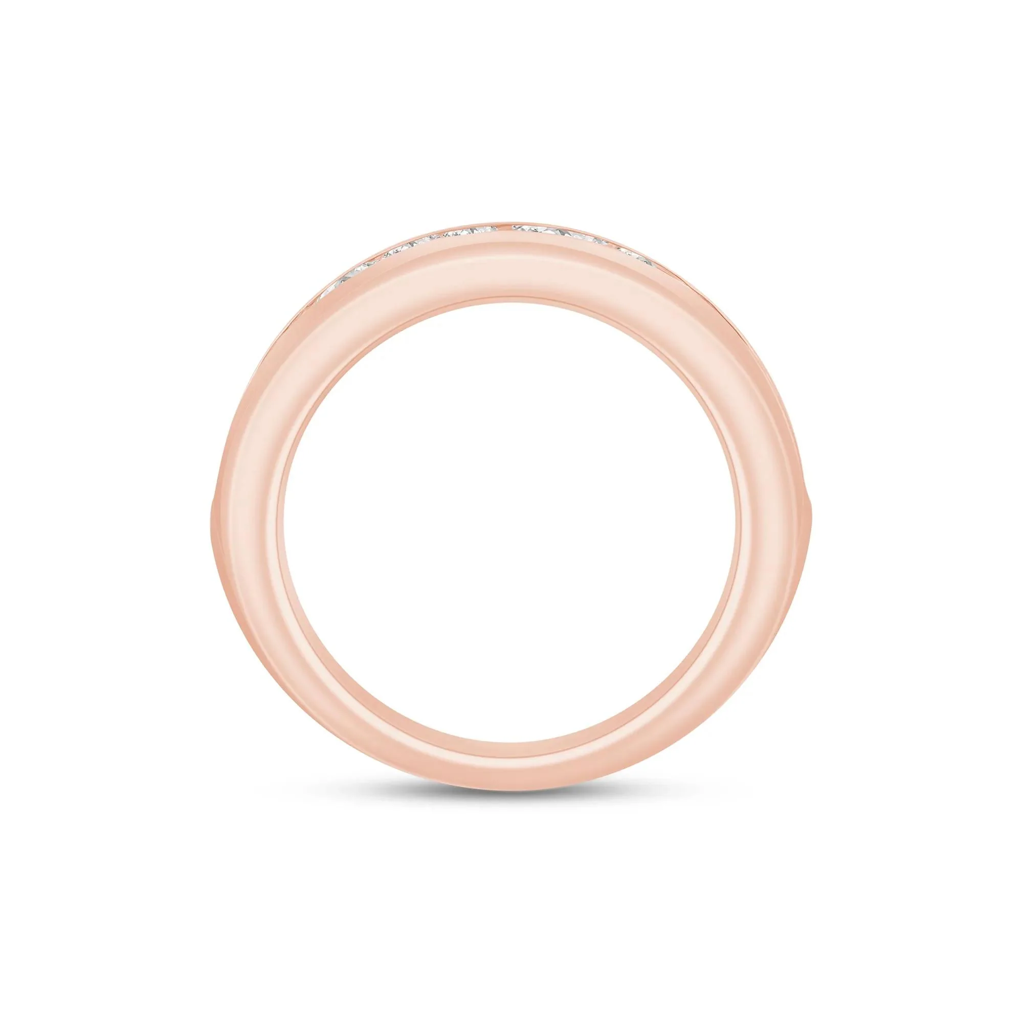 2 CT. Tw. Lab Grown Diamond Channel-Set Band Ring 14K Rose Gold Size 8.5 5mm - Image 2