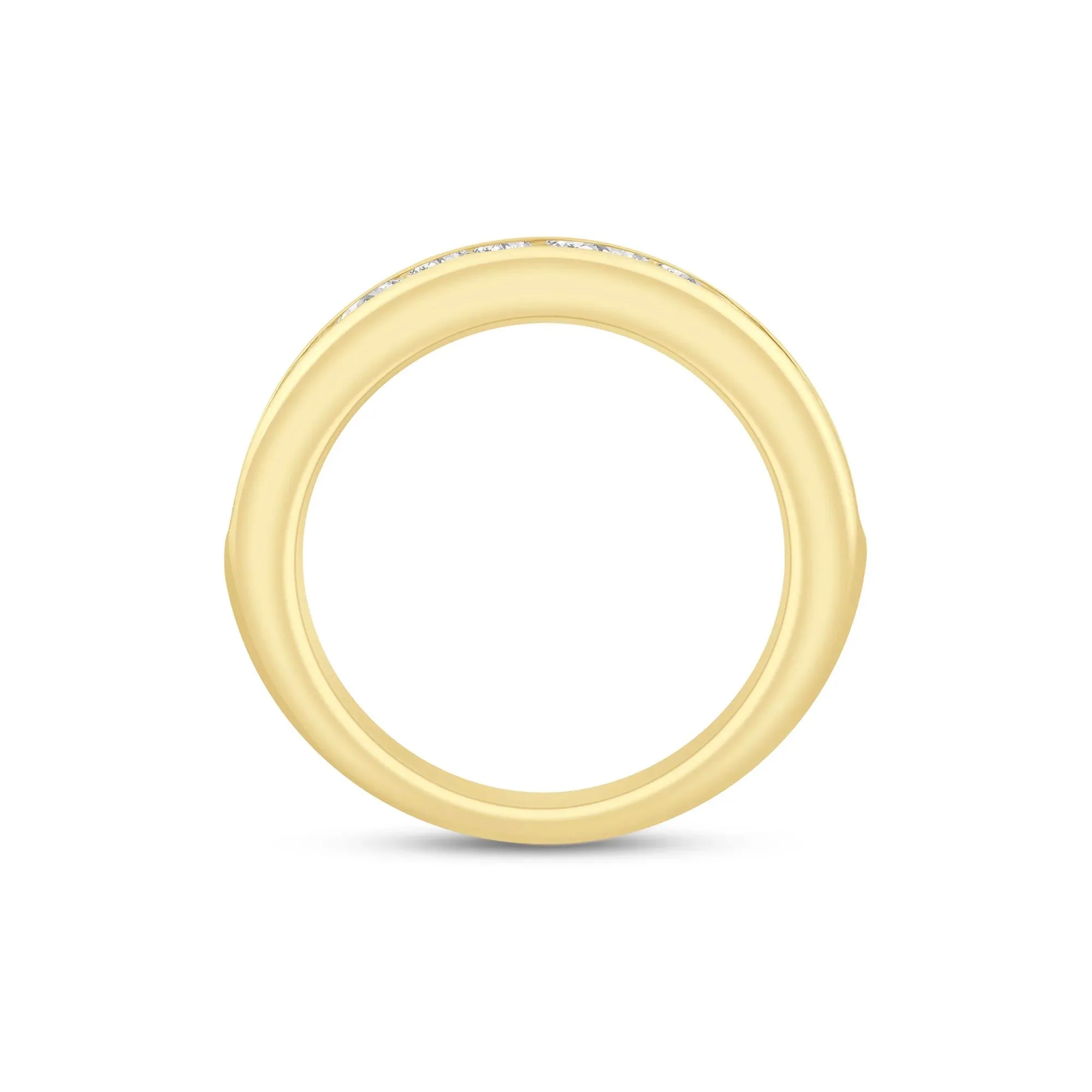 2 CT. Tw. Lab Grown Diamond Channel-Set Band Ring 14K Yellow Gold Size 9 5mm - Image 2