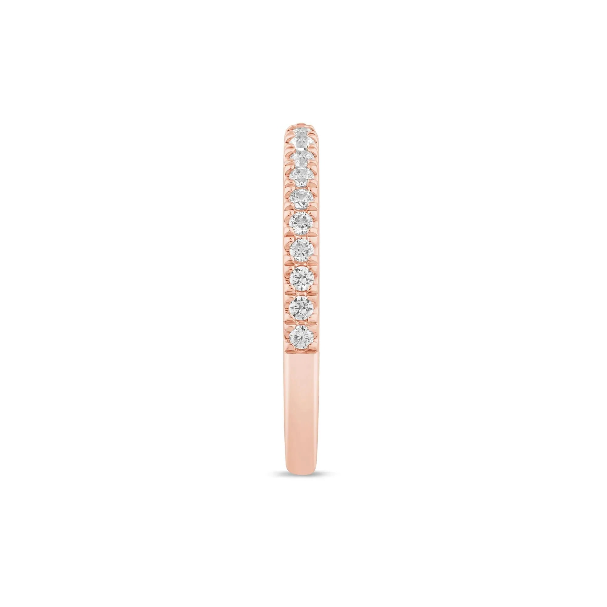 1/4 CT. Tw. Lab Grown Diamond Open Band Ring 14K Rose Gold Round Brilliant Cut Size 9 1mm - Image 3