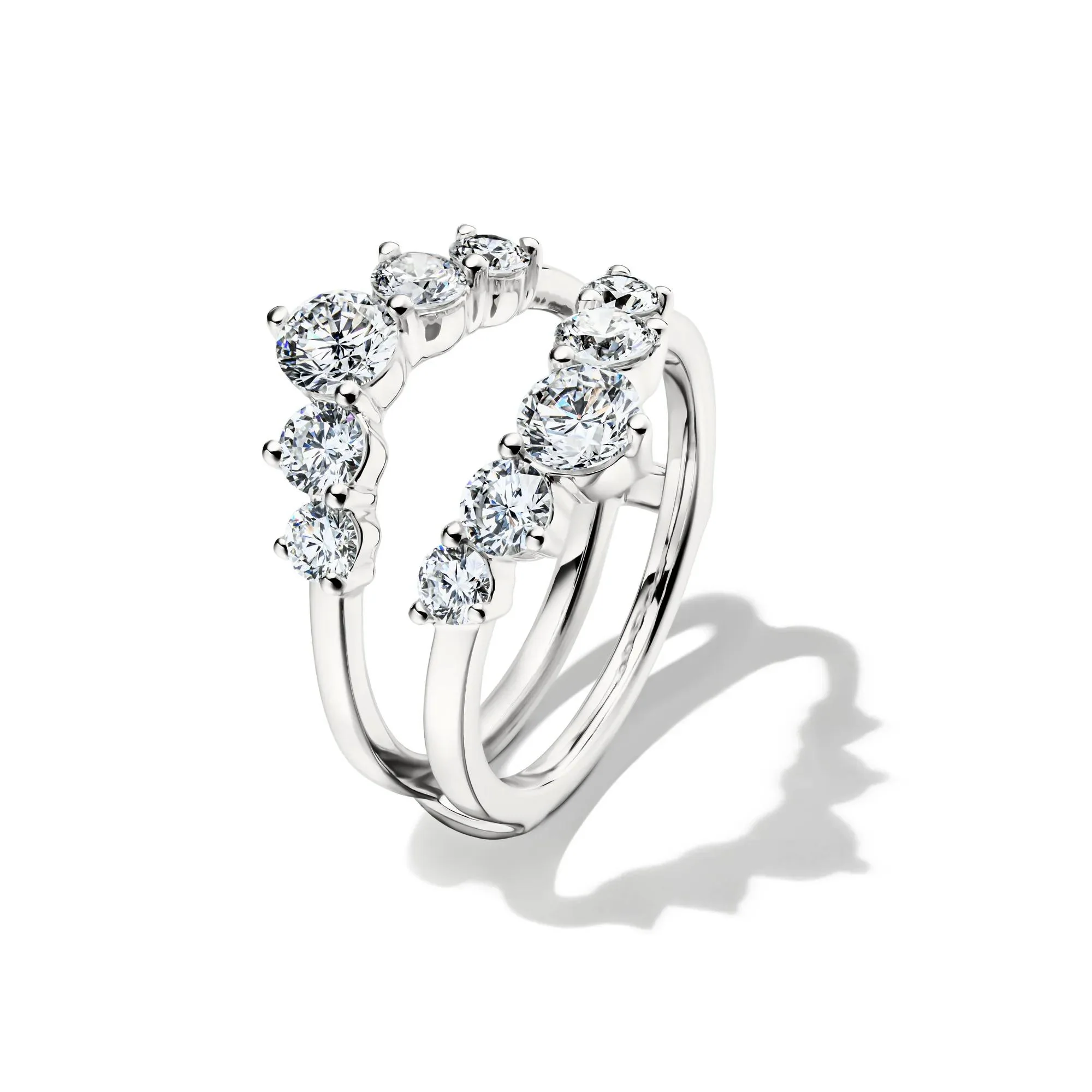 2 CT. Tw. Lab Grown Diamond Insert 14K White Gold Ring Size 6.5 5mm - Image 4