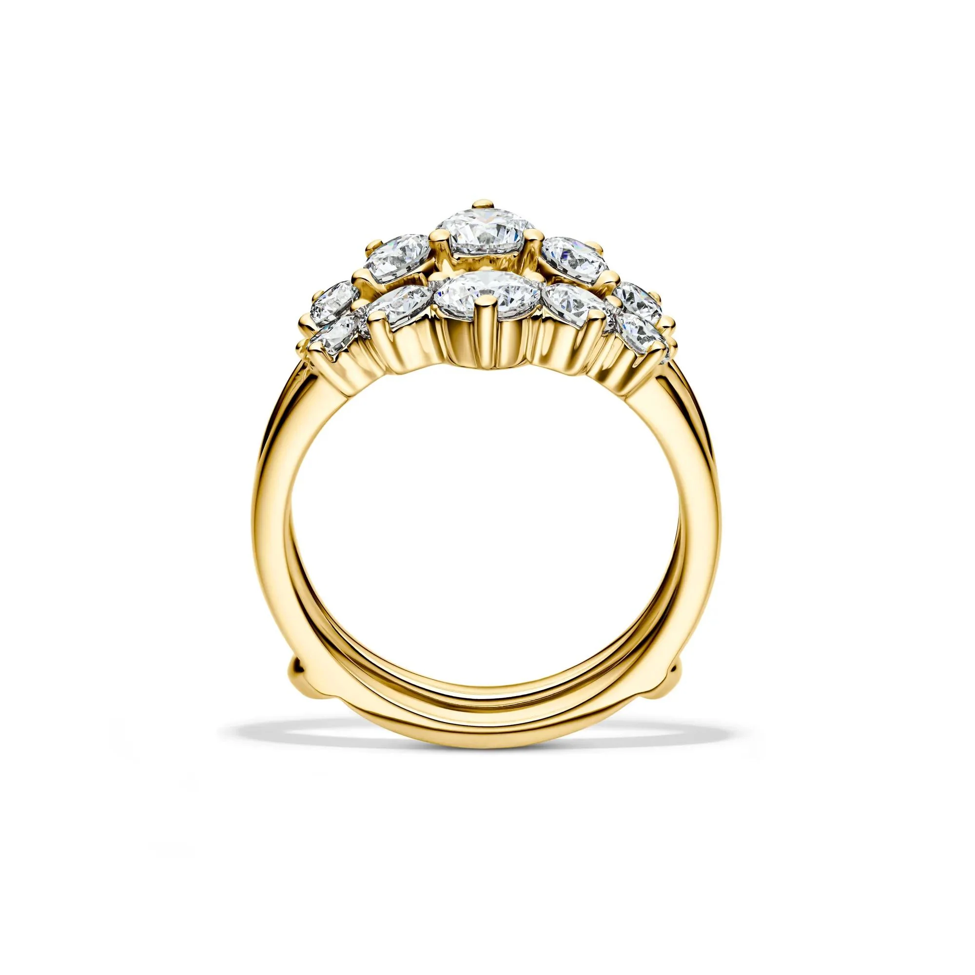 2 CT. Tw. Lab Grown Diamond Insert 14K Yellow Gold Ring Size 5.5 5mm - Image 2