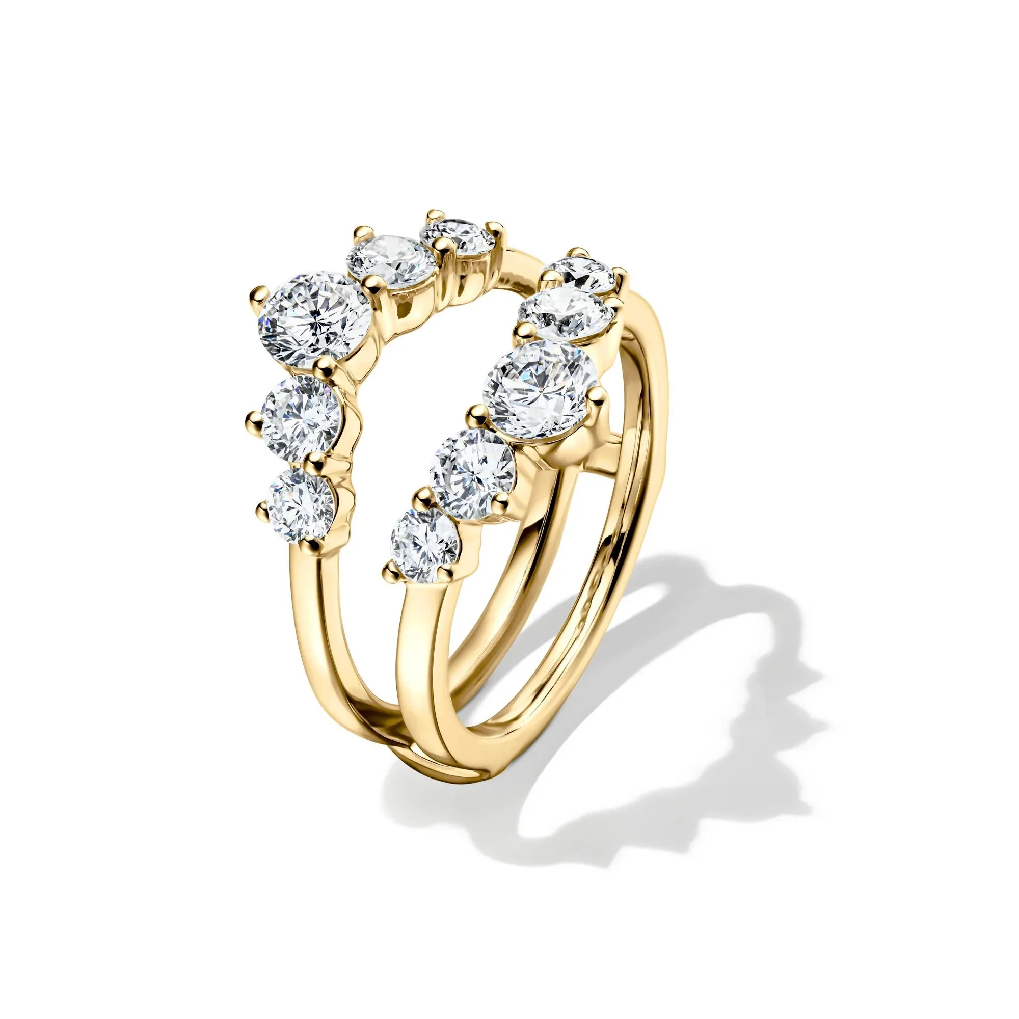 2 CT. Tw. Lab Grown Diamond Insert 14K Yellow Gold Ring Size 6.5 5mm - Image 4