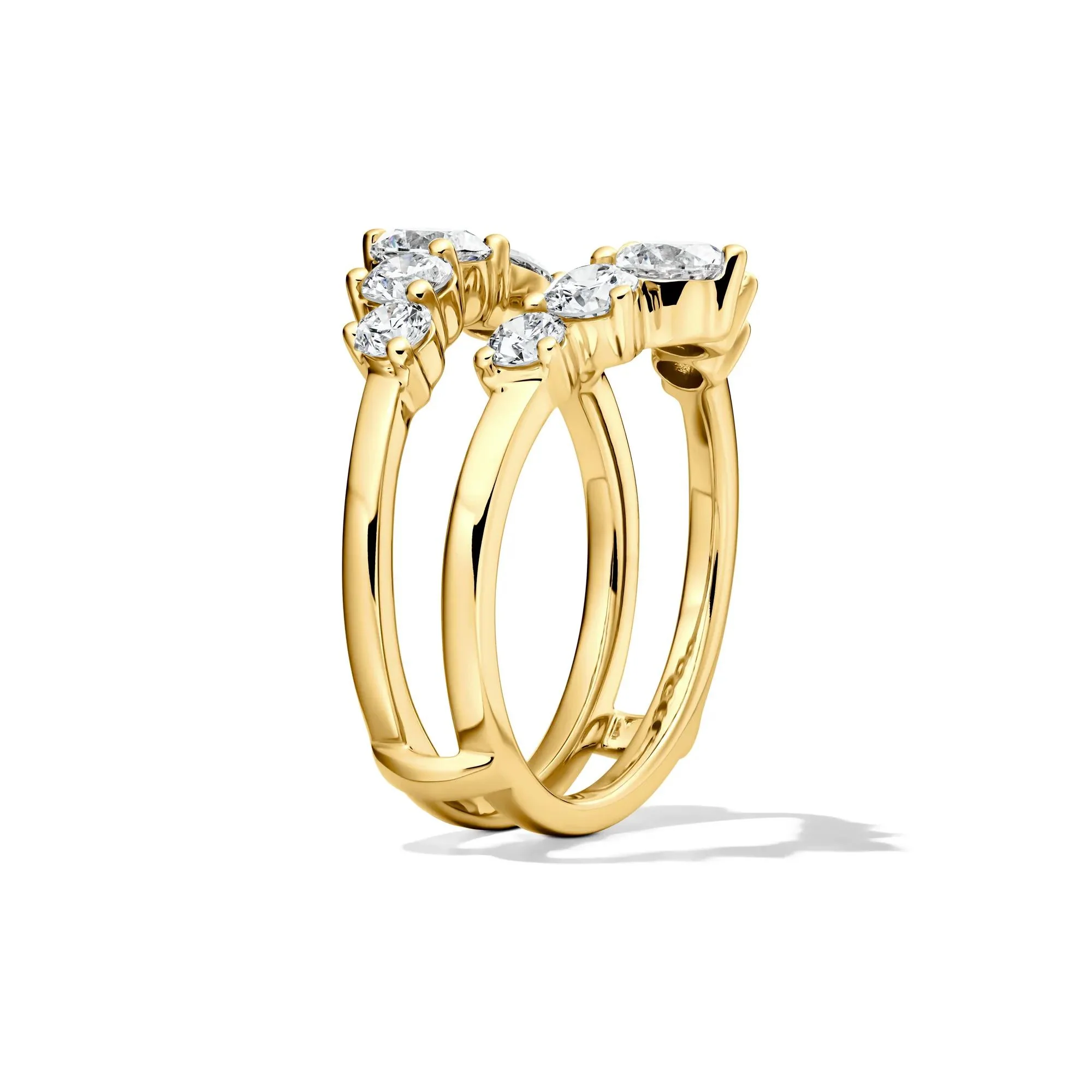 2 CT. Tw. Lab Grown Diamond Insert 14K Yellow Gold Ring Size 7 5mm - Image 3