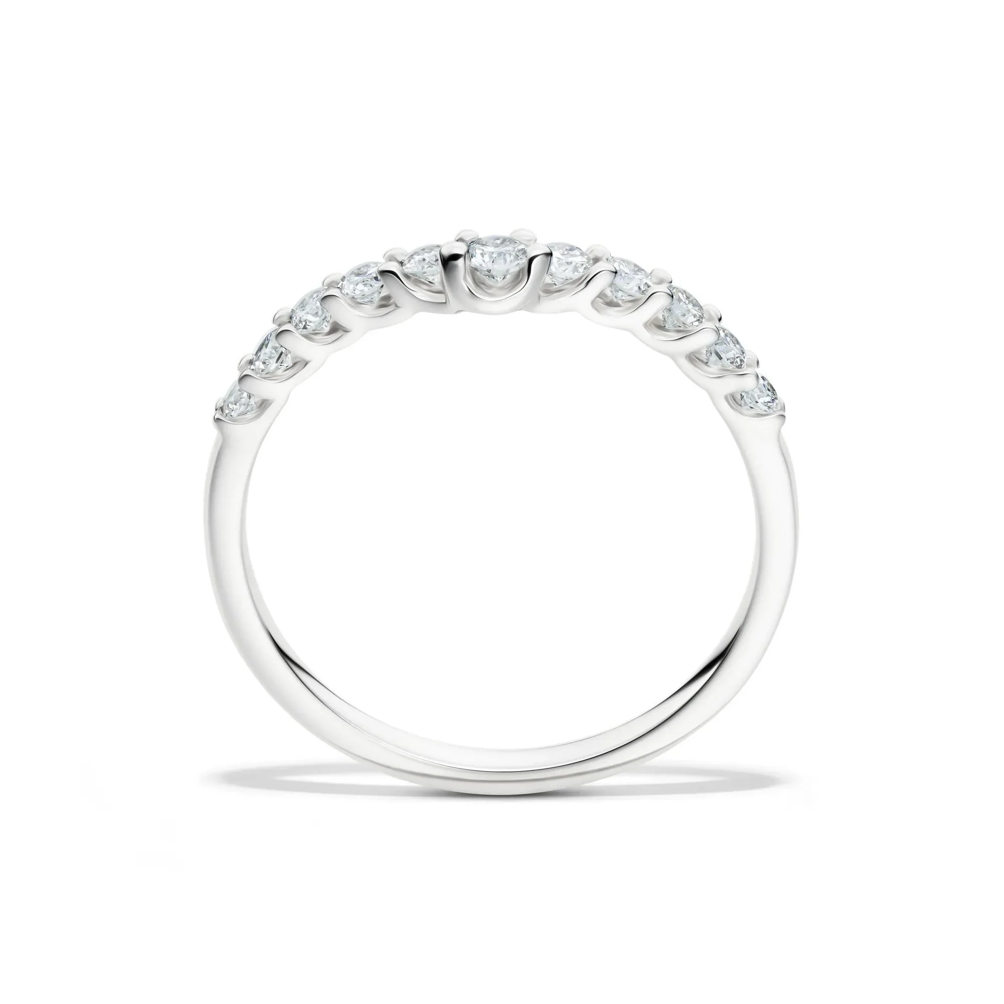 1/3 CT. Tw. Lab Grown Diamond Chevron Band Ring 14K White Gold Size 7.5 1mm - Image 2
