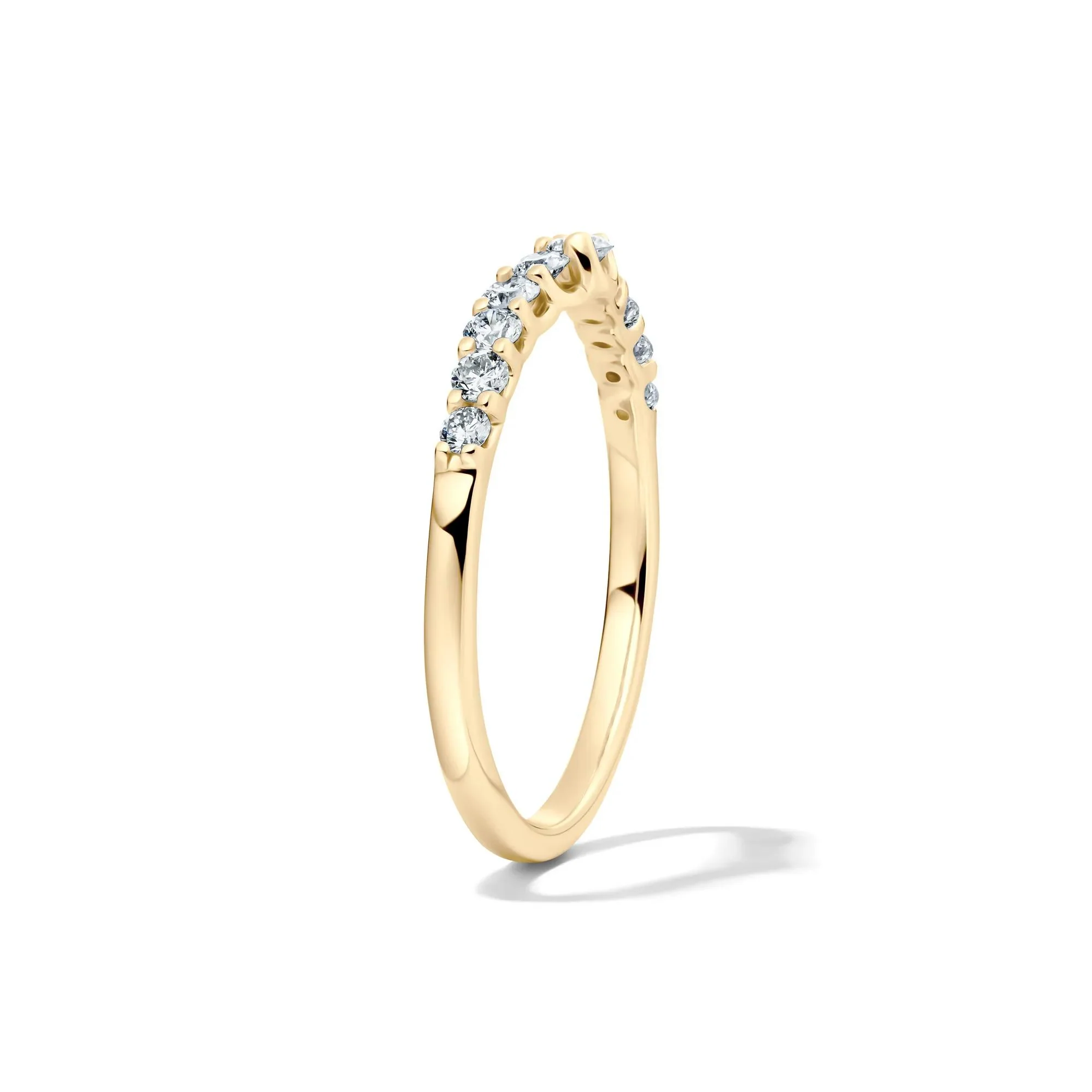 1/3 CT. Tw. Lab Grown Diamond Chevron Band Ring 14K Yellow Gold Size 7 1mm - Image 3