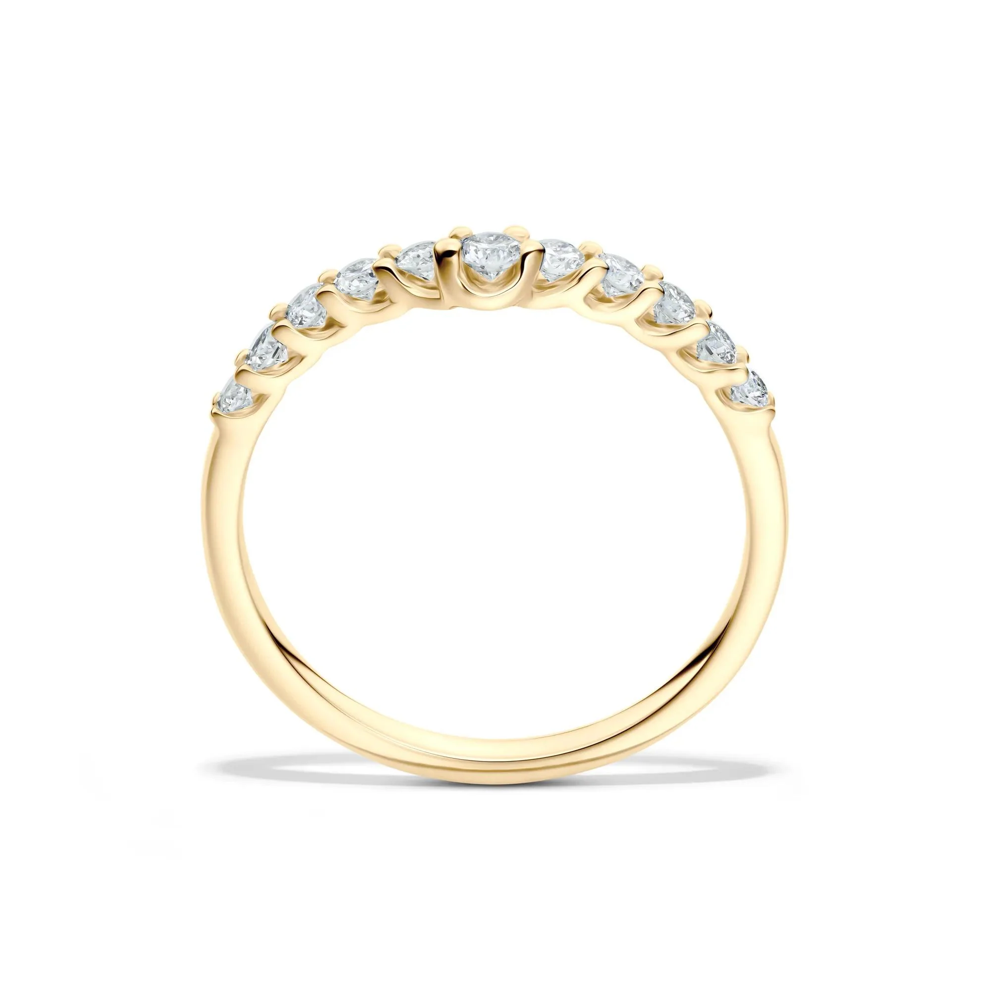 1/3 CT. Tw. Lab Grown Diamond Chevron Band Ring 14K Yellow Gold Size 8 1mm - Image 2