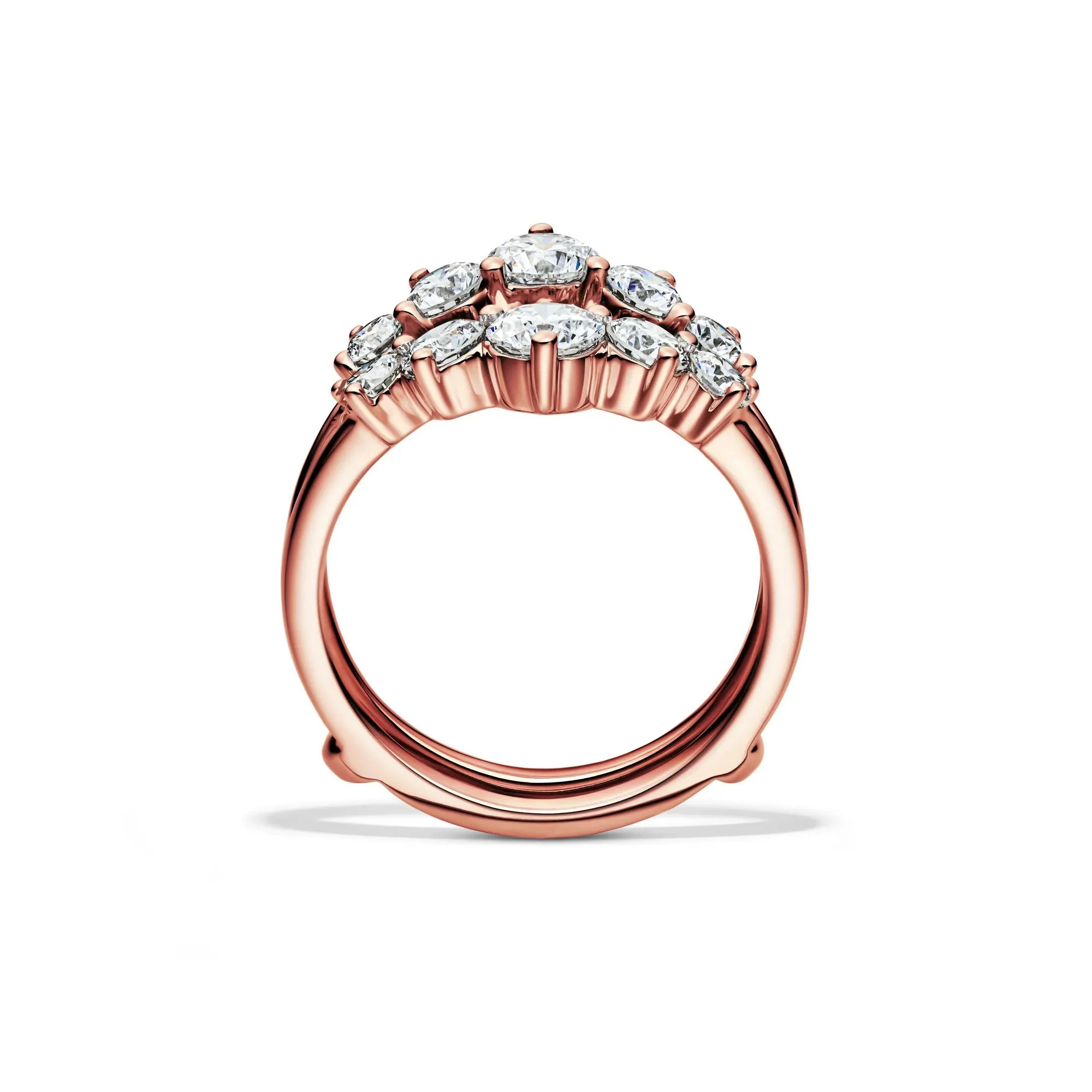 2 CT. Tw. Lab Grown Diamond Insert 14K Rose Gold Ring Size 6.5 5mm - Image 2