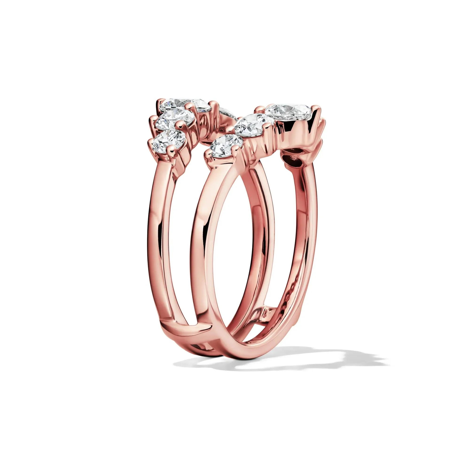 2 CT. Tw. Lab Grown Diamond Insert 14K Rose Gold Ring Size 8.5 5mm - Image 3