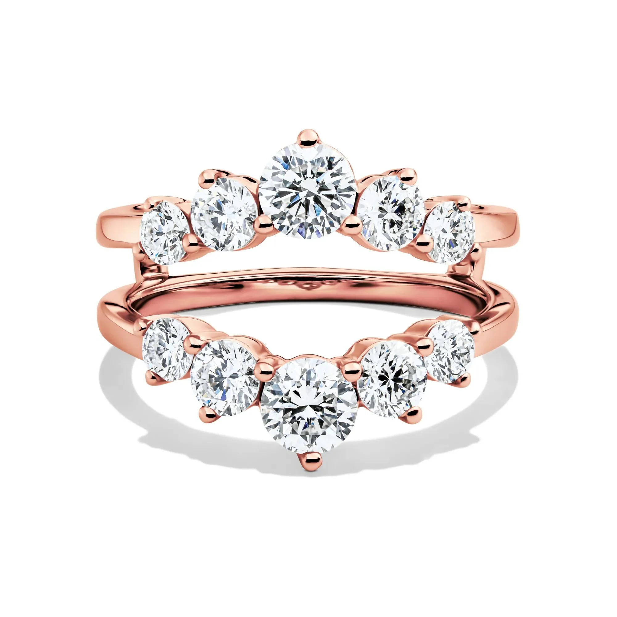 2 CT. Tw. Lab Grown Diamond Insert 14K Rose Gold Ring Size 9 5mm