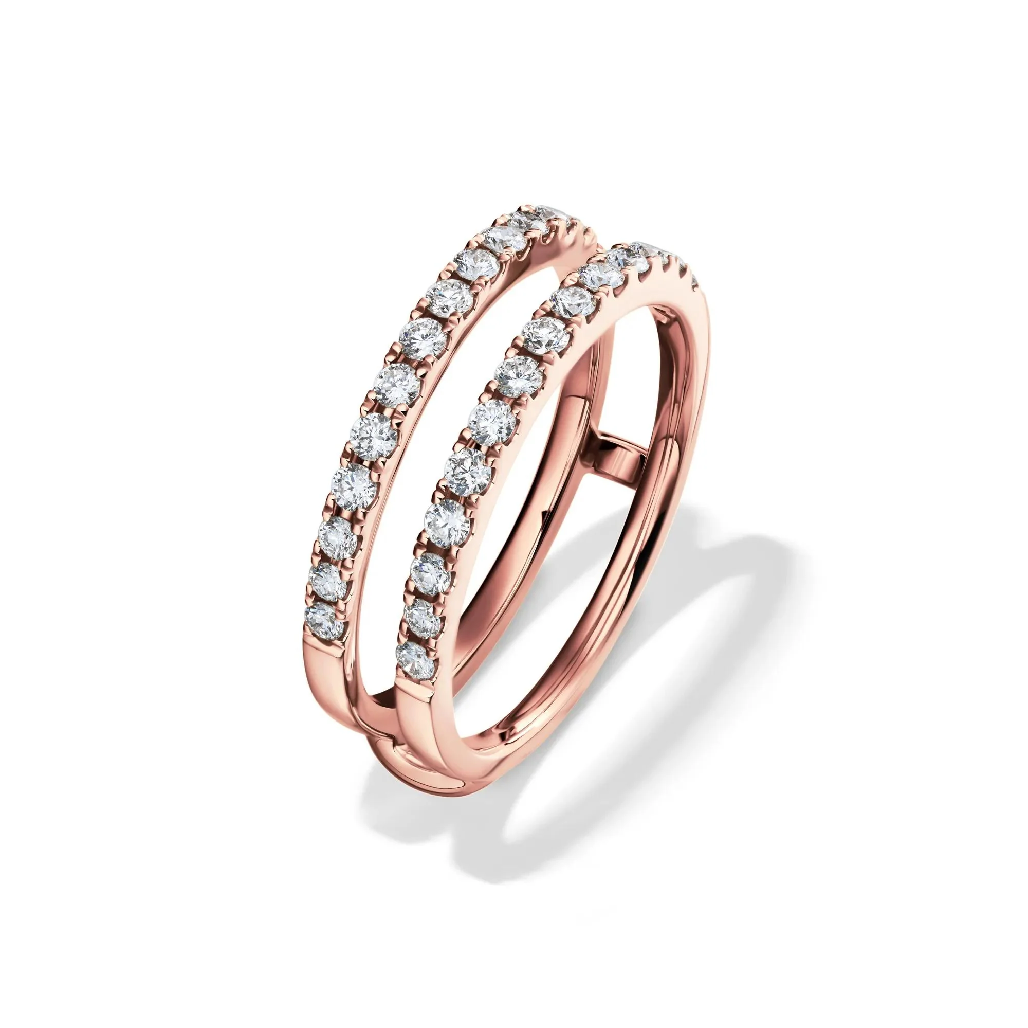 1/2 CT. Tw. Lab Grown Diamond Enhancer 14K Rose Gold Ring Size 8 1mm - Image 4