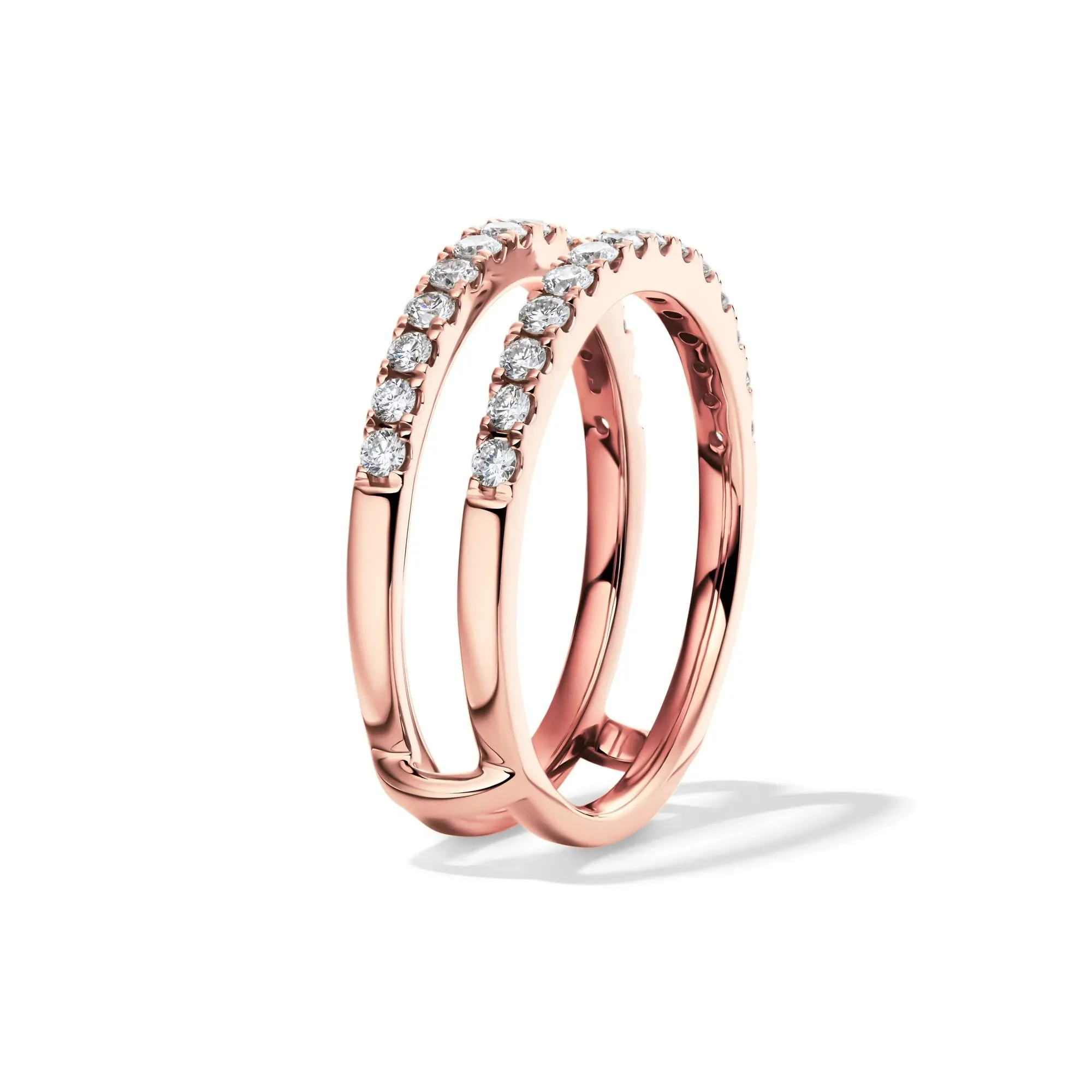 1/2 CT. Tw. Lab Grown Diamond Enhancer 14K Rose Gold Ring Size 9 1mm - Image 3