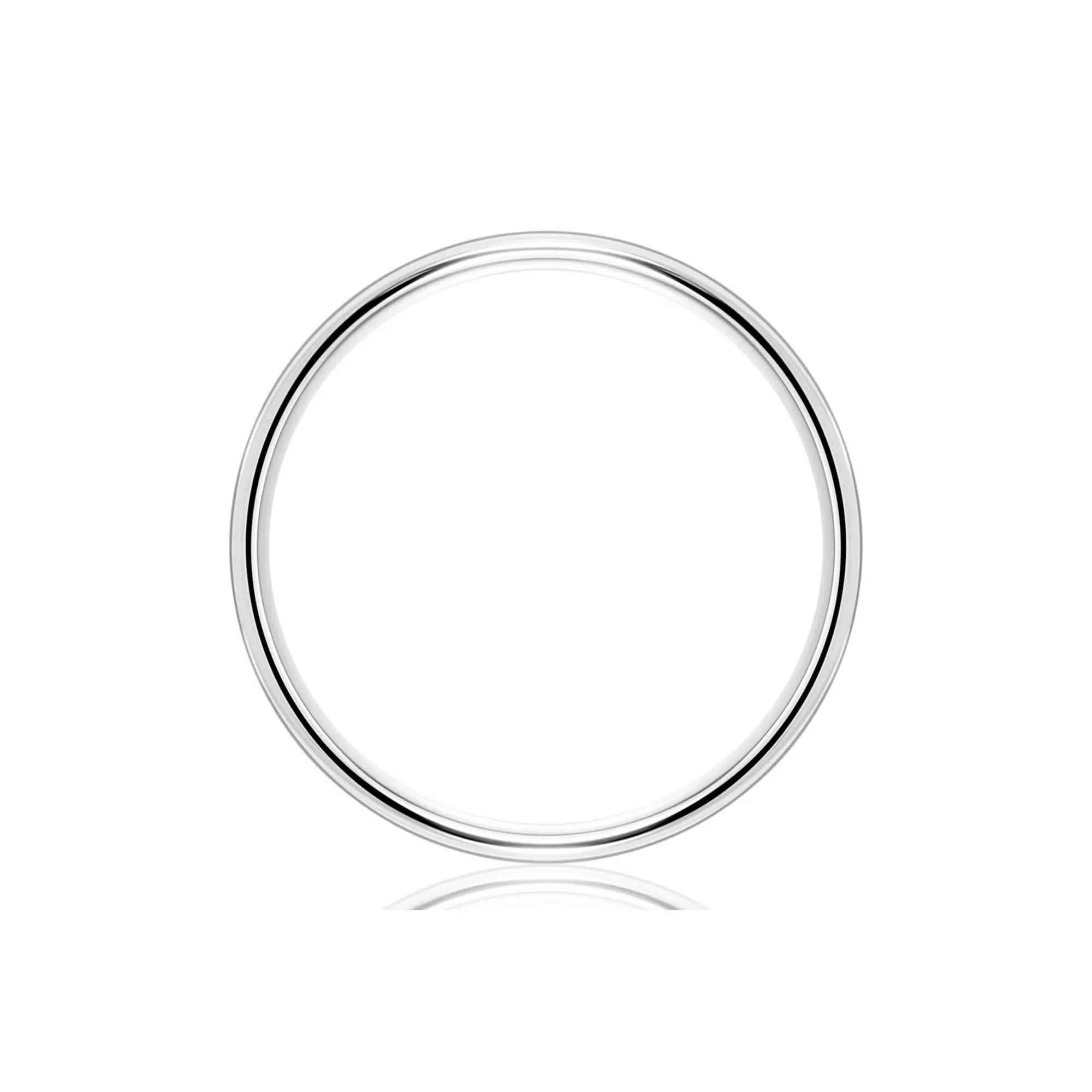 Wedding Band Ring Platinum White Size 5 2mm - Image 2