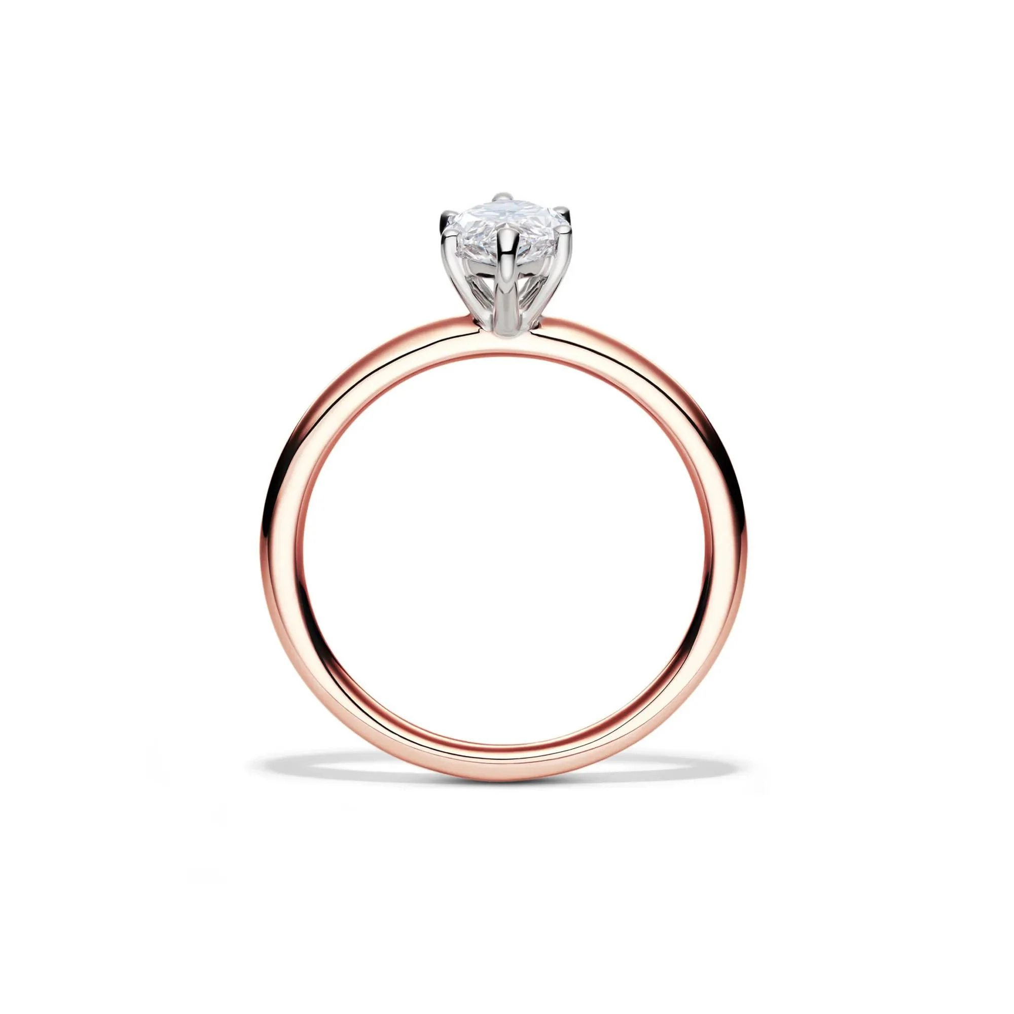 Lab Grown Diamond Solitaire Marquise Engagement Ring 14K Rose Gold (1 CT.) Size 5 2mm - Image 2