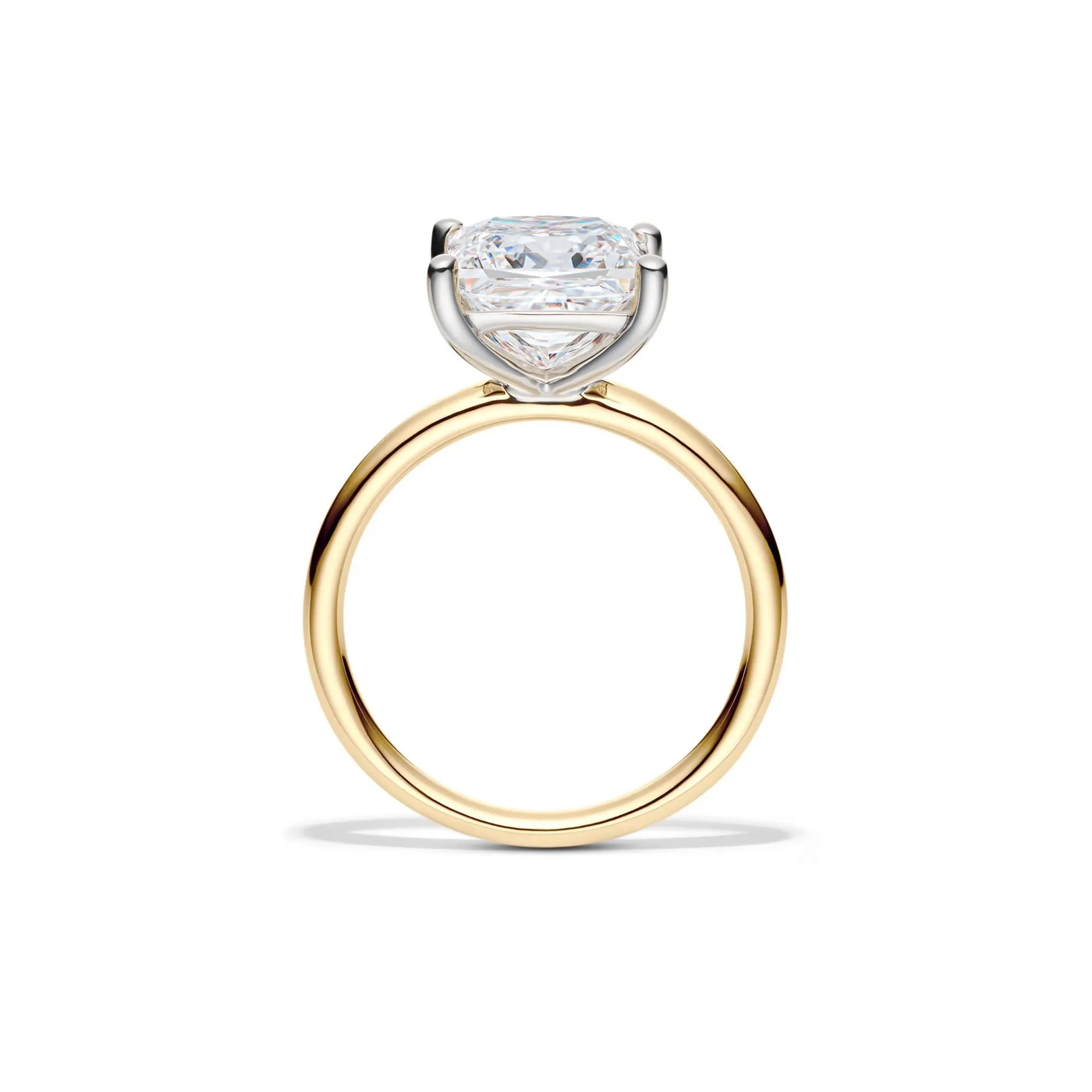 Lab Grown Diamond Princess-Cut Solitaire Engagement Ring 14K Yellow Gold (4 CT.) Size 7.5 2mm - Image 2