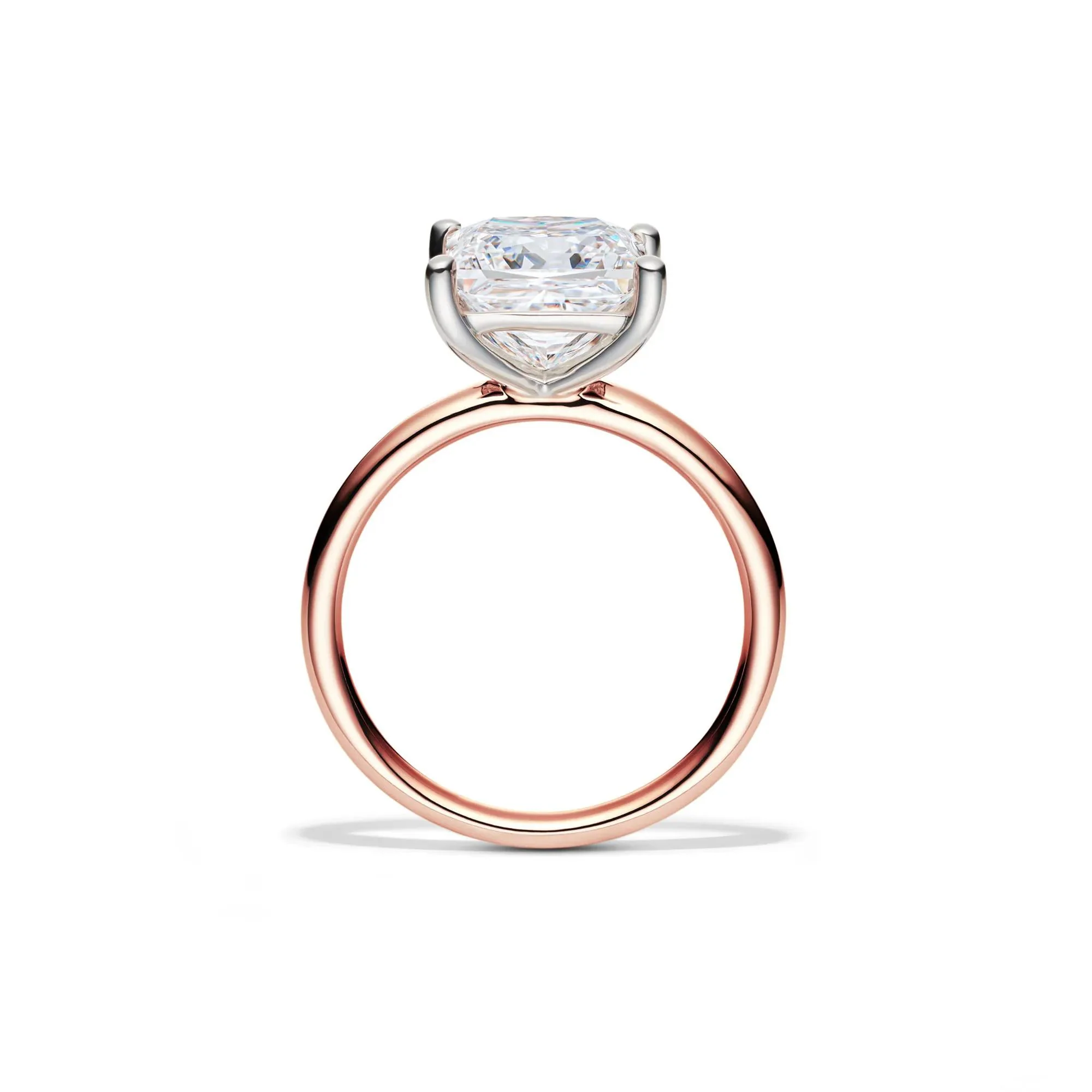 Lab Grown Diamond Princess-Cut Solitaire Engagement Ring 14K Rose Gold (4 CT.) Size 8 2mm - Image 2