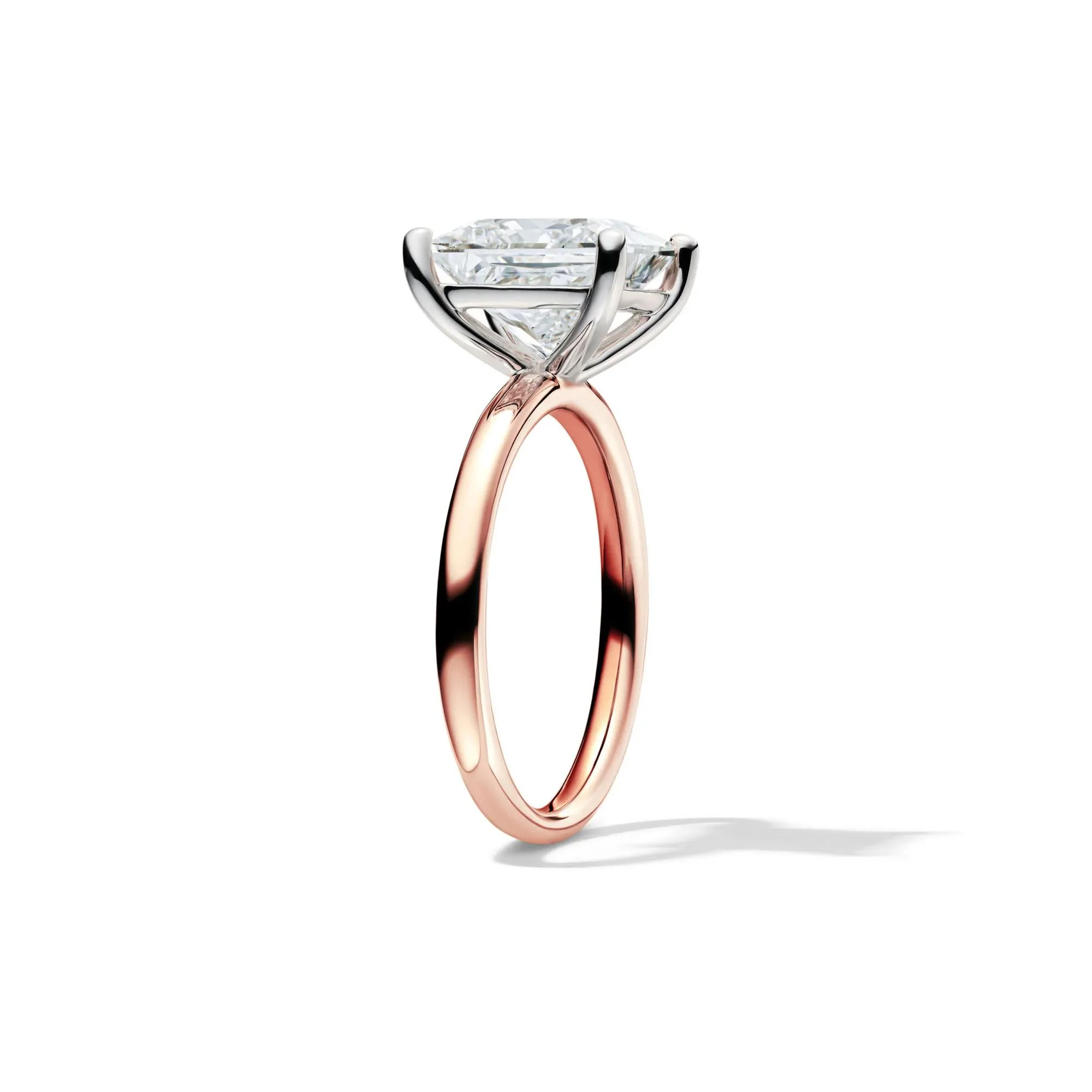 Lab Grown Diamond Princess-Cut Solitaire Engagement Ring 14K Rose Gold (4 CT.) Size 8 2mm - Image 3