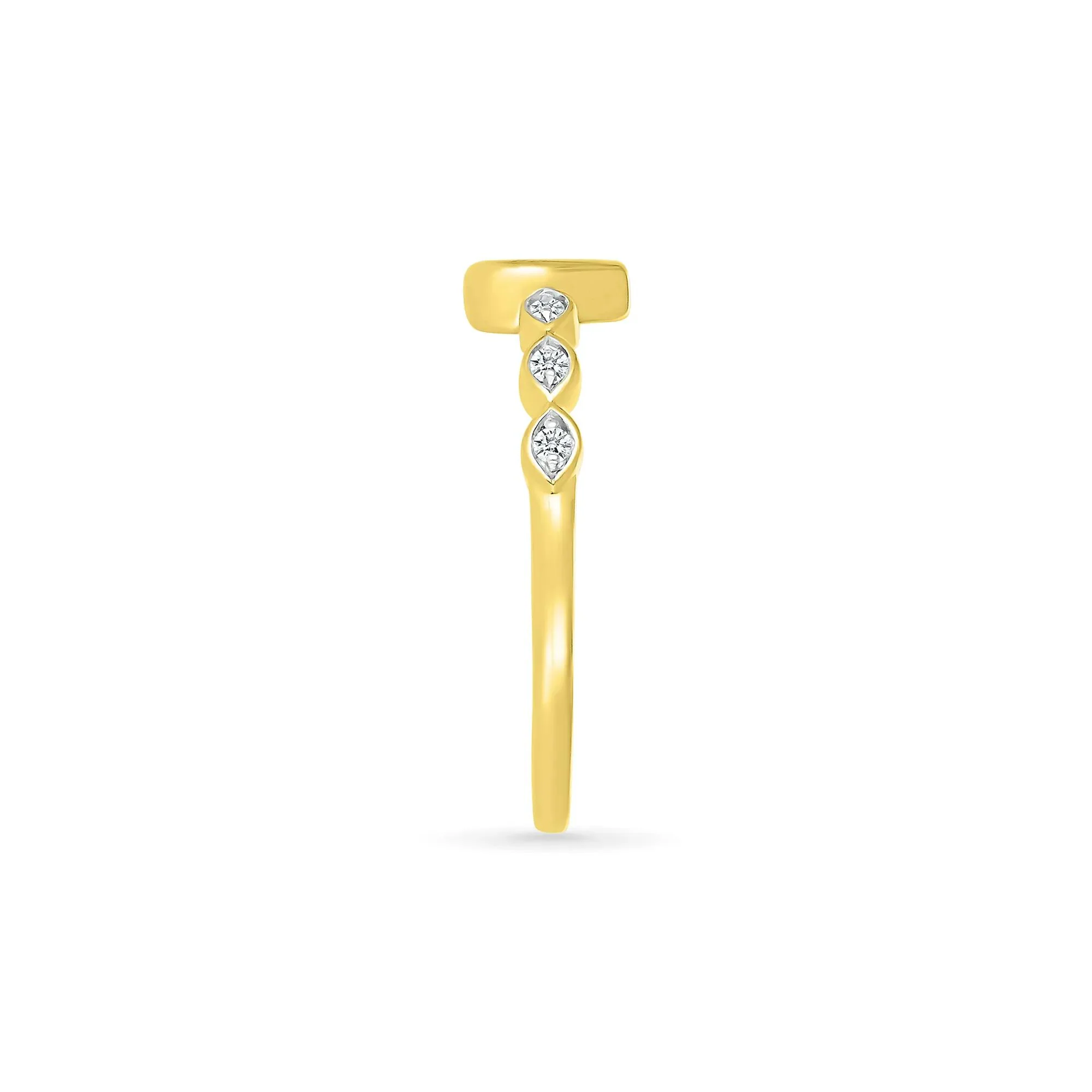 Diamond Accent Heart Ring 10K Yellow Gold Size 8.5 - Image 3