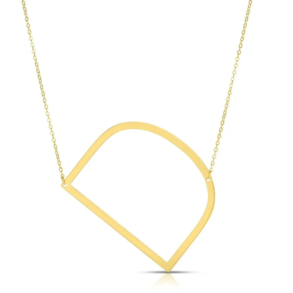 "d" Initial Necklace 14K Yellow Gold Size 18"
