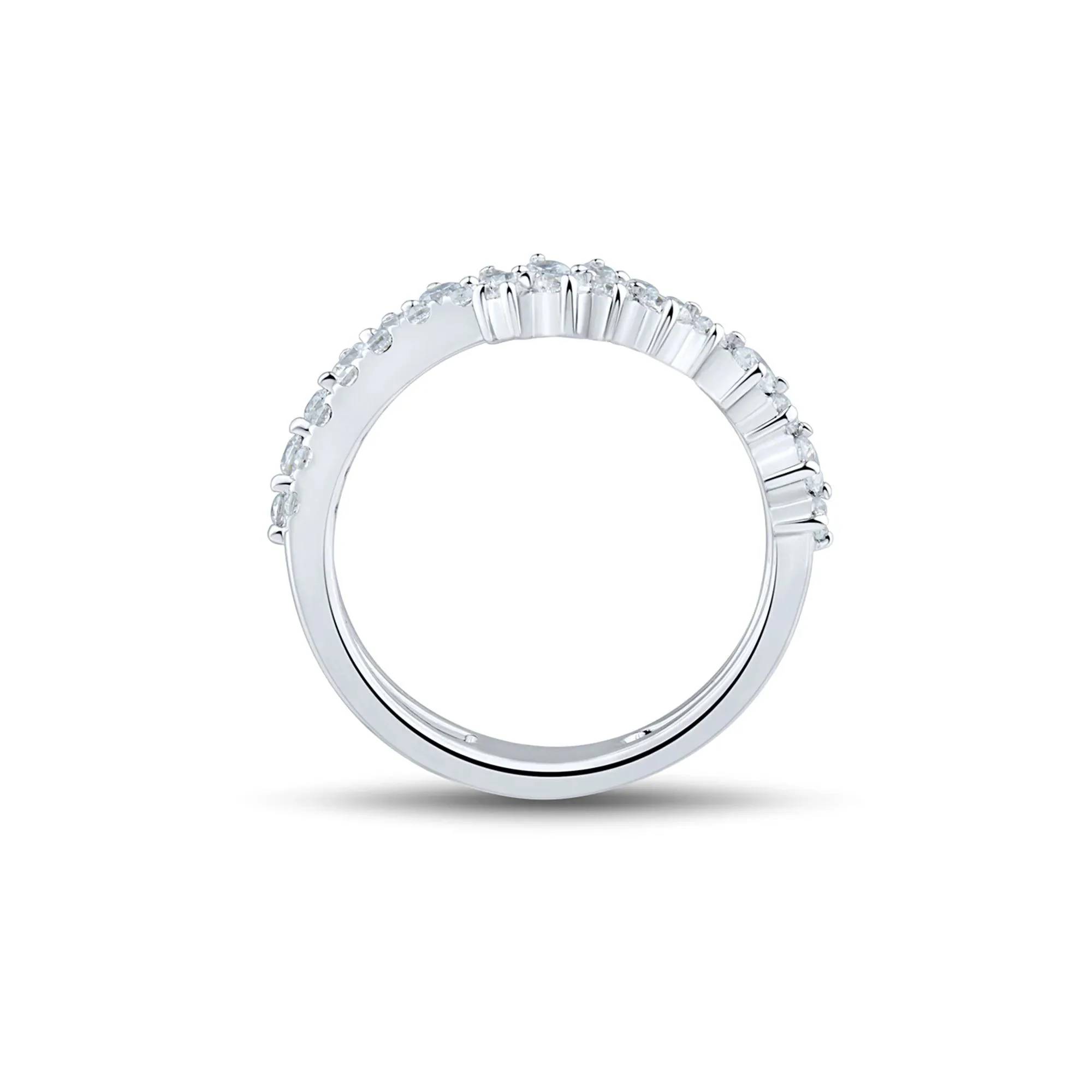 1 CT. Tw. Lab Grown Diamond Ring 14K White Gold Round Brilliant Cut Size 6.5 1mm - Image 2