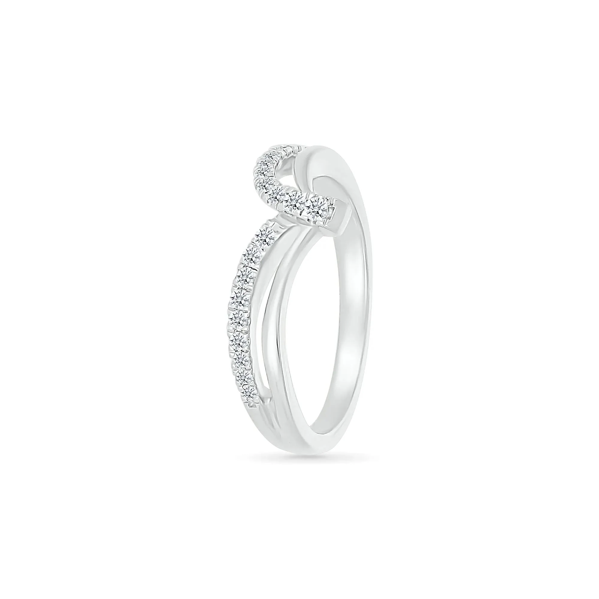 1/7 CT. Tw. Diamond Ring .925 Sterling Silver Round Brilliant Cut White Size 9 - Image 4