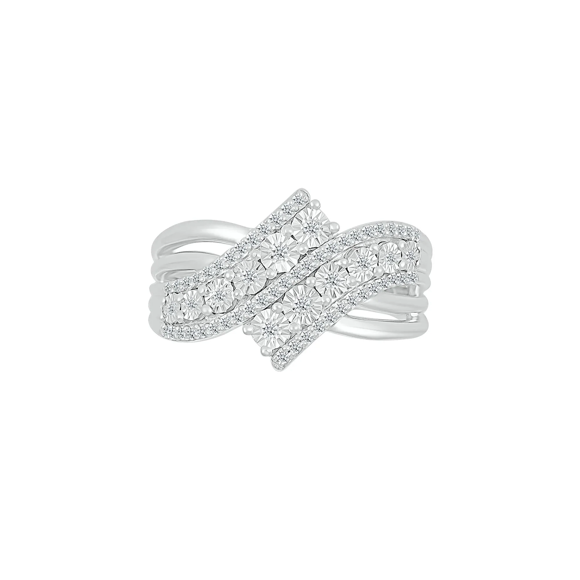 1/4 CT. Tw. Diamond Ring .925 Sterling Silver White Size 6