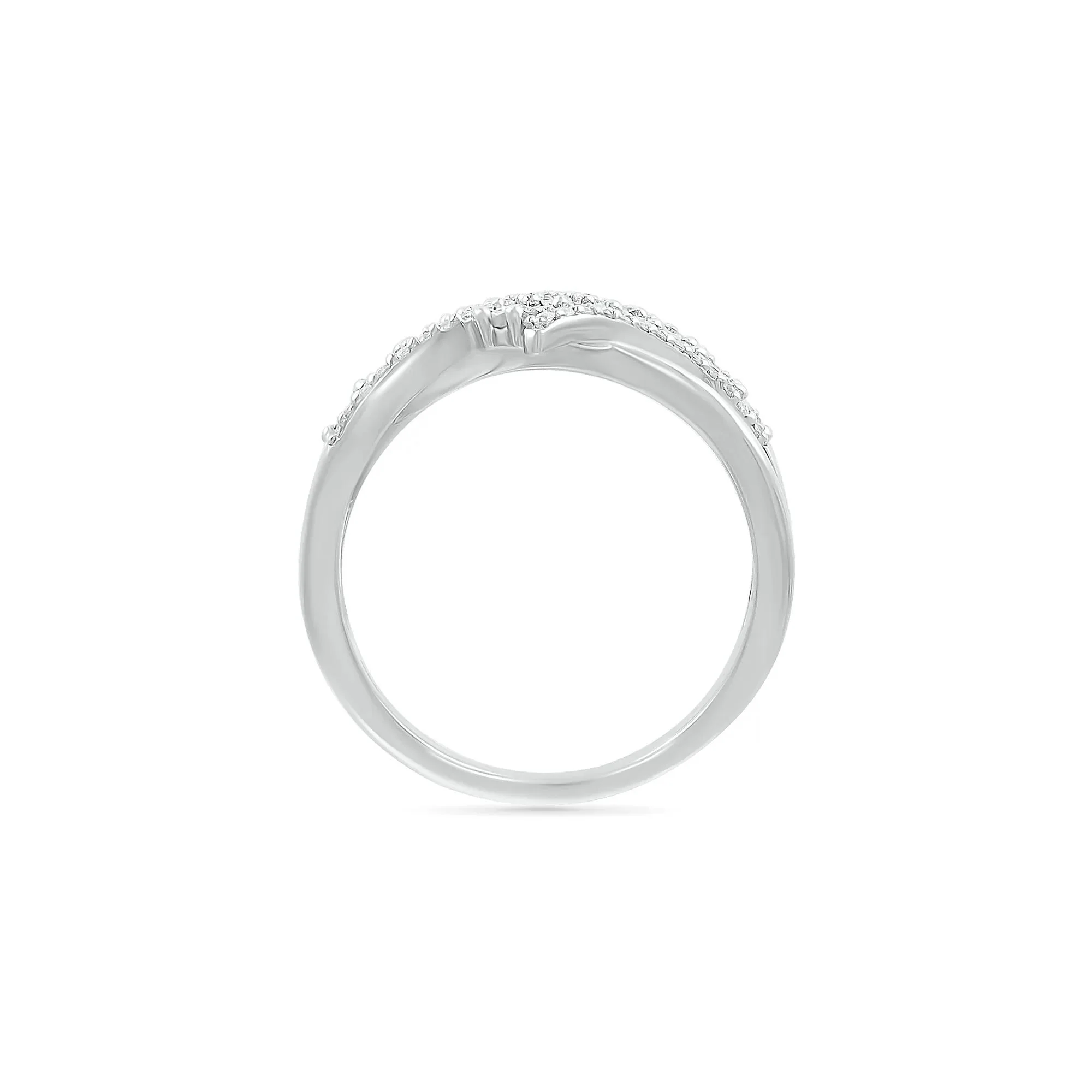 1/4 CT. Tw. Diamond Ring .925 Sterling Silver White Size 9 - Image 2