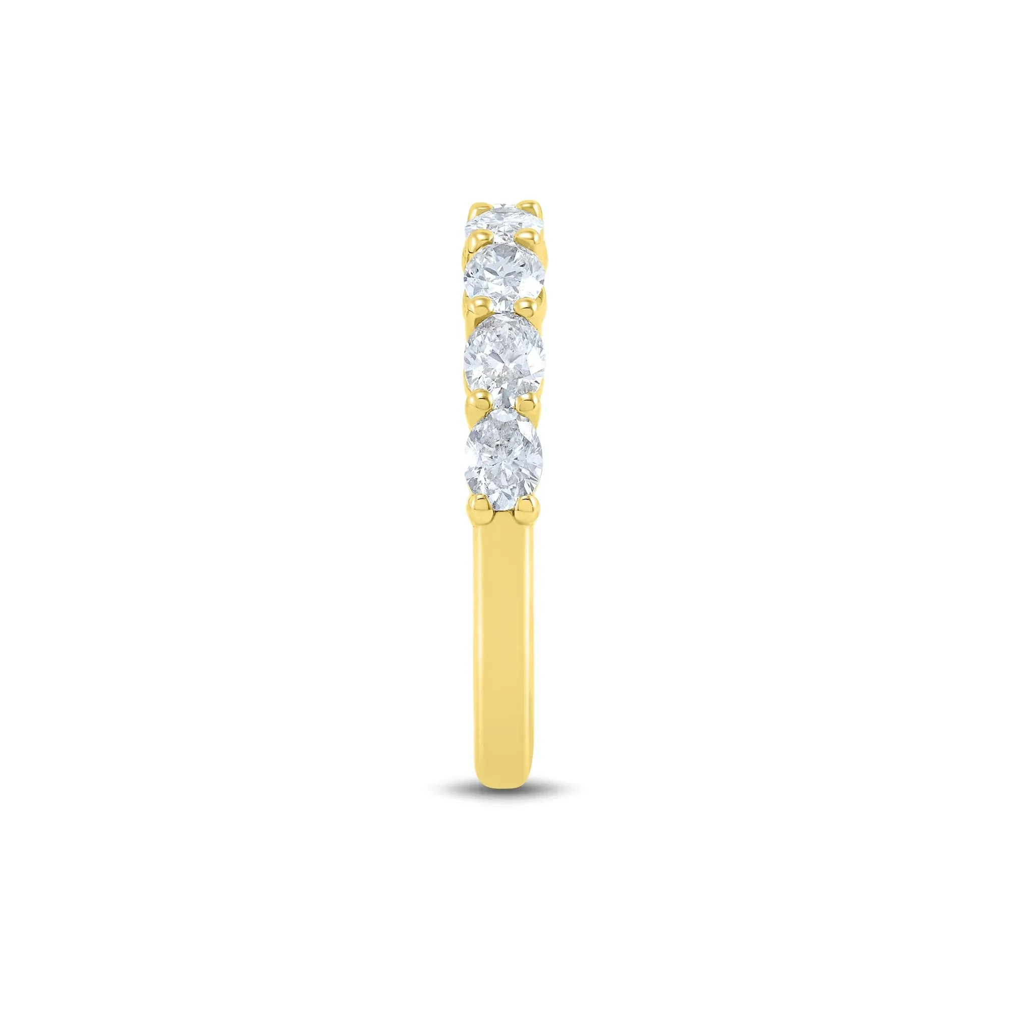 1 CT. Tw. Diamond Band Ring 10K Yellow Gold Size 7.5 1mm - Image 3
