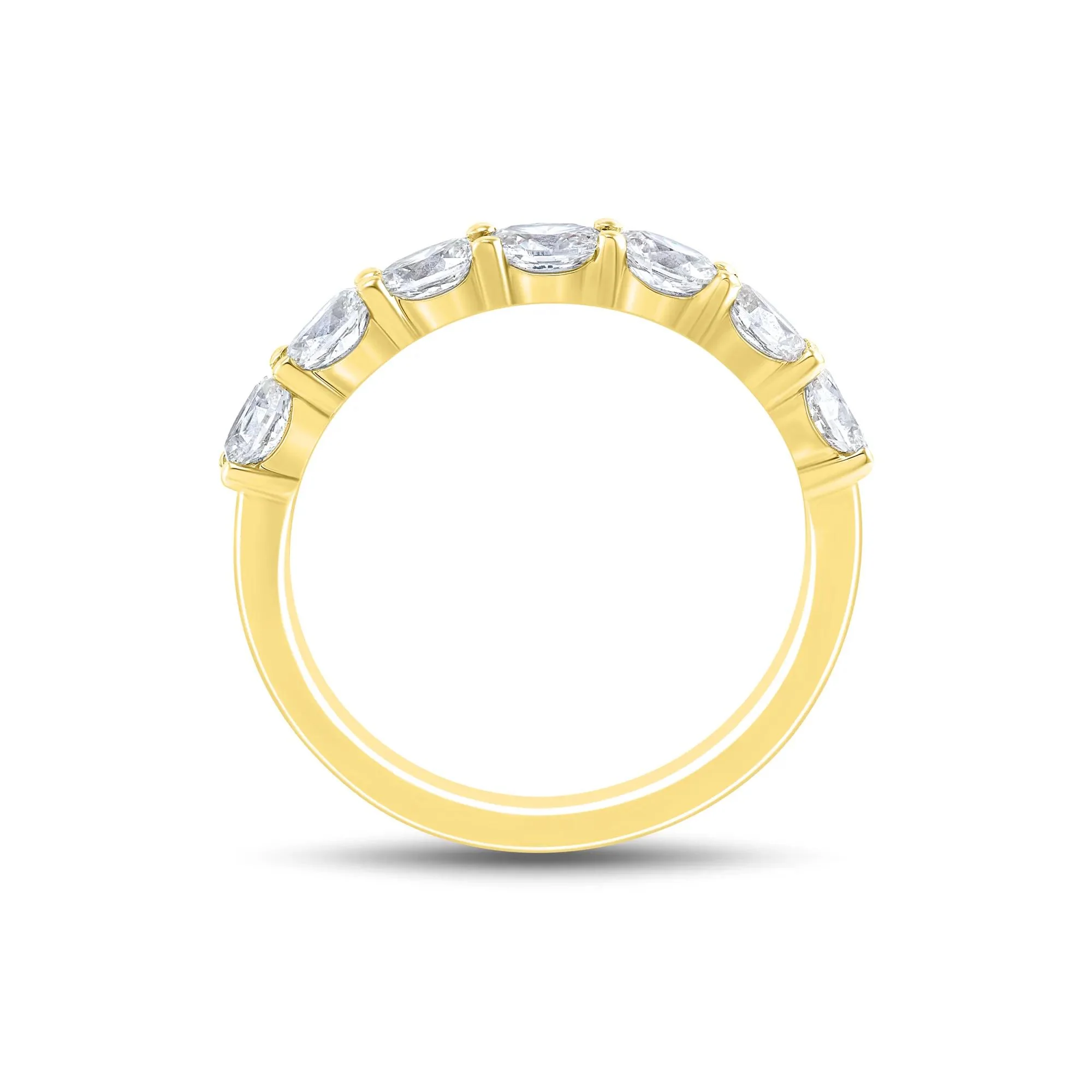1 CT. Tw. Diamond Band Ring 10K Yellow Gold Size 9 1mm - Image 2