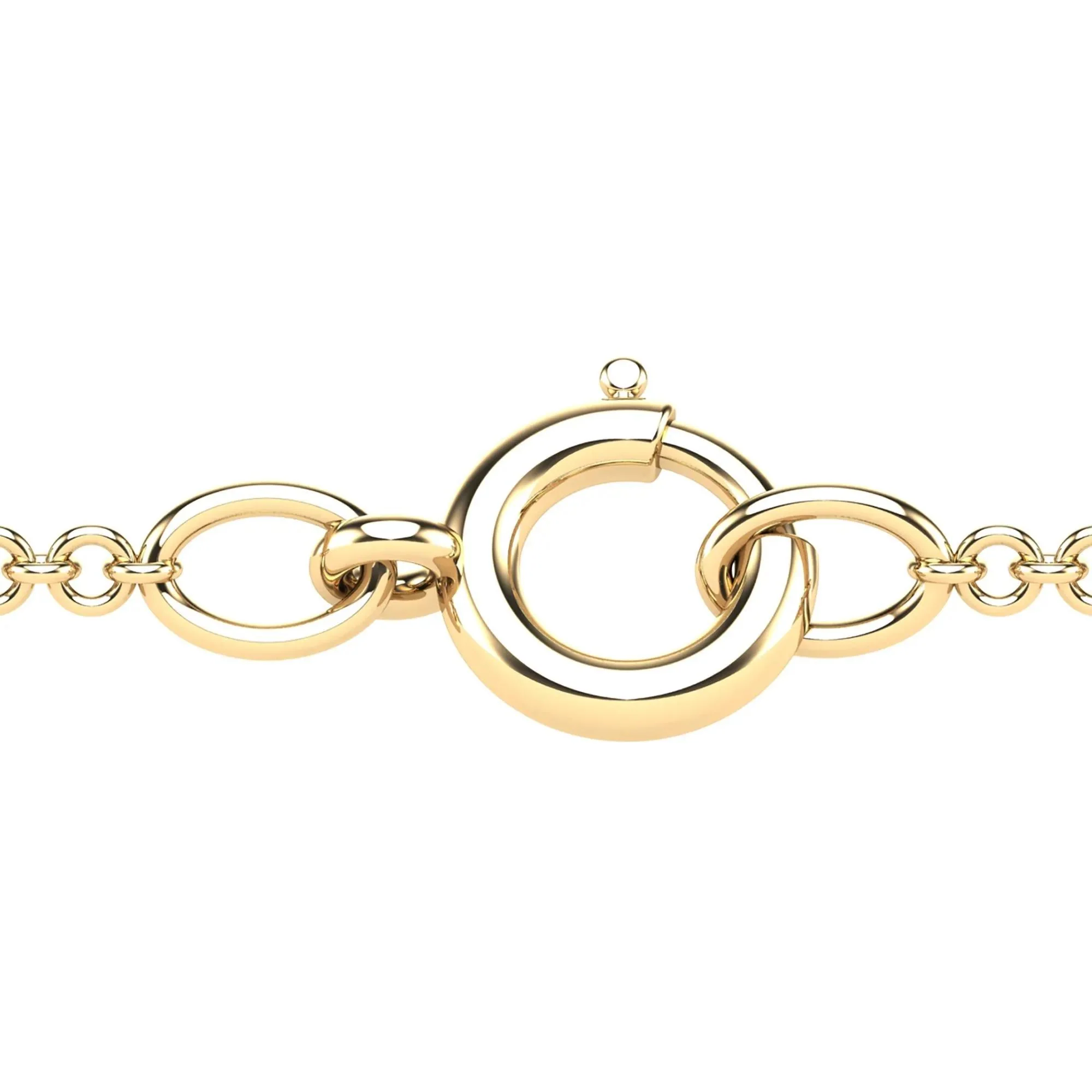 Ruby & Diamond Accent Flower Pendant Necklace 14K Yellow Gold Size 18" - Image 3