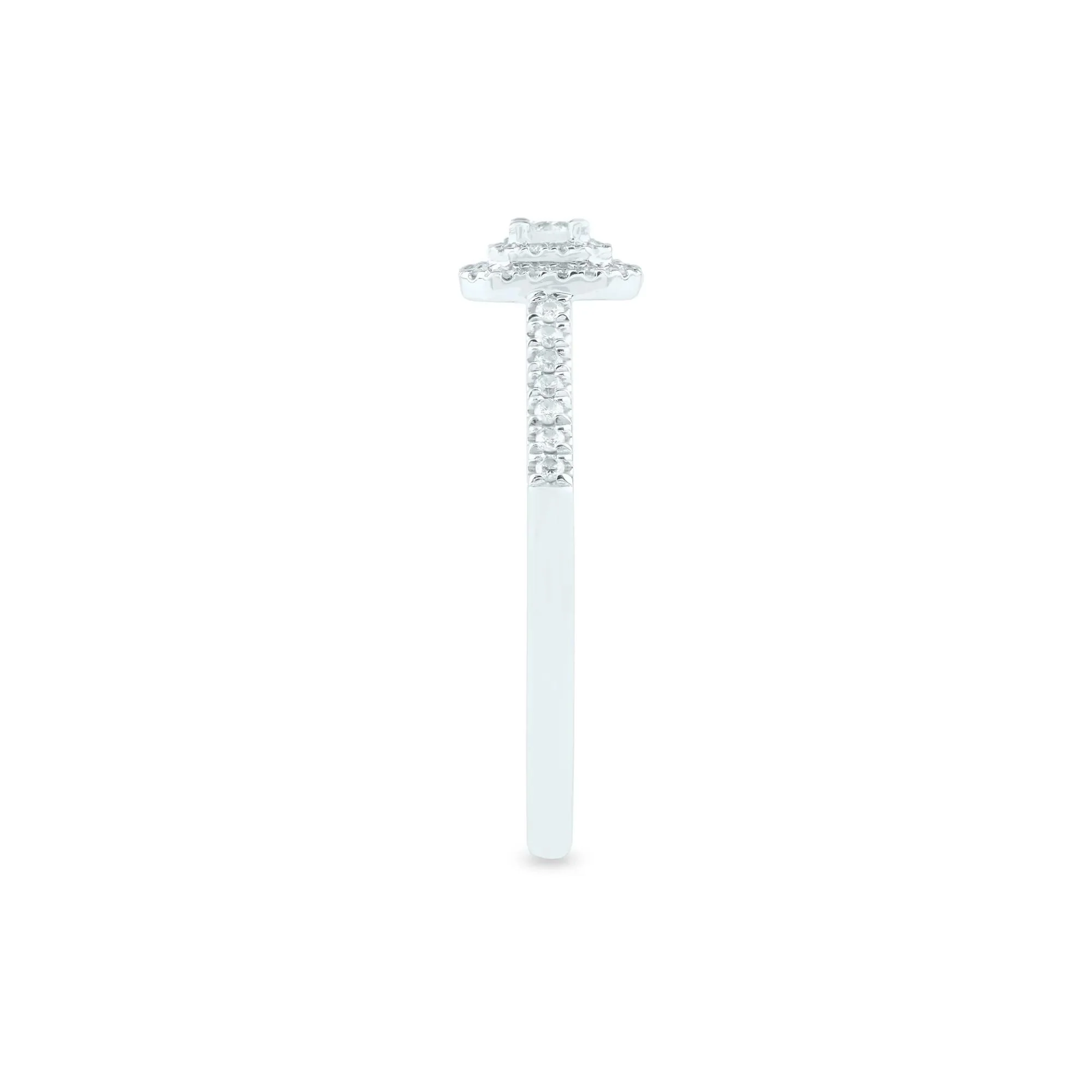 1/4 CT. Tw. Diamond Promise Ring 14K White Gold Round Brilliant Cut Size 6.5 1mm - Image 3