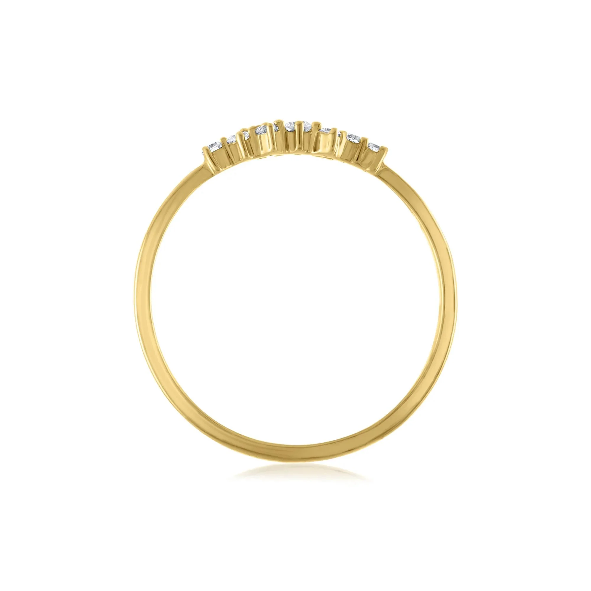1/7 CT. Tw. Diamond Ring 14K Yellow Gold Size 5 - Image 2