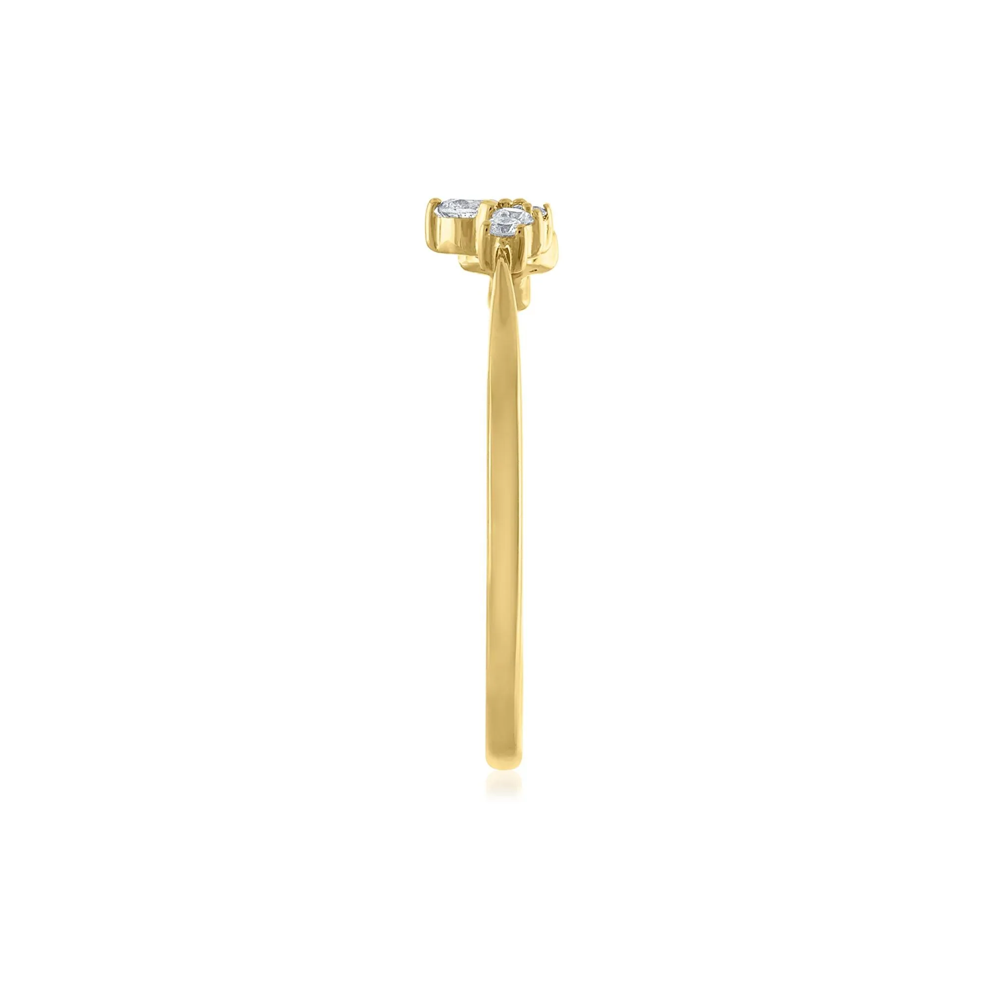 1/7 CT. Tw. Diamond Ring 14K Yellow Gold Size 6.5 - Image 3