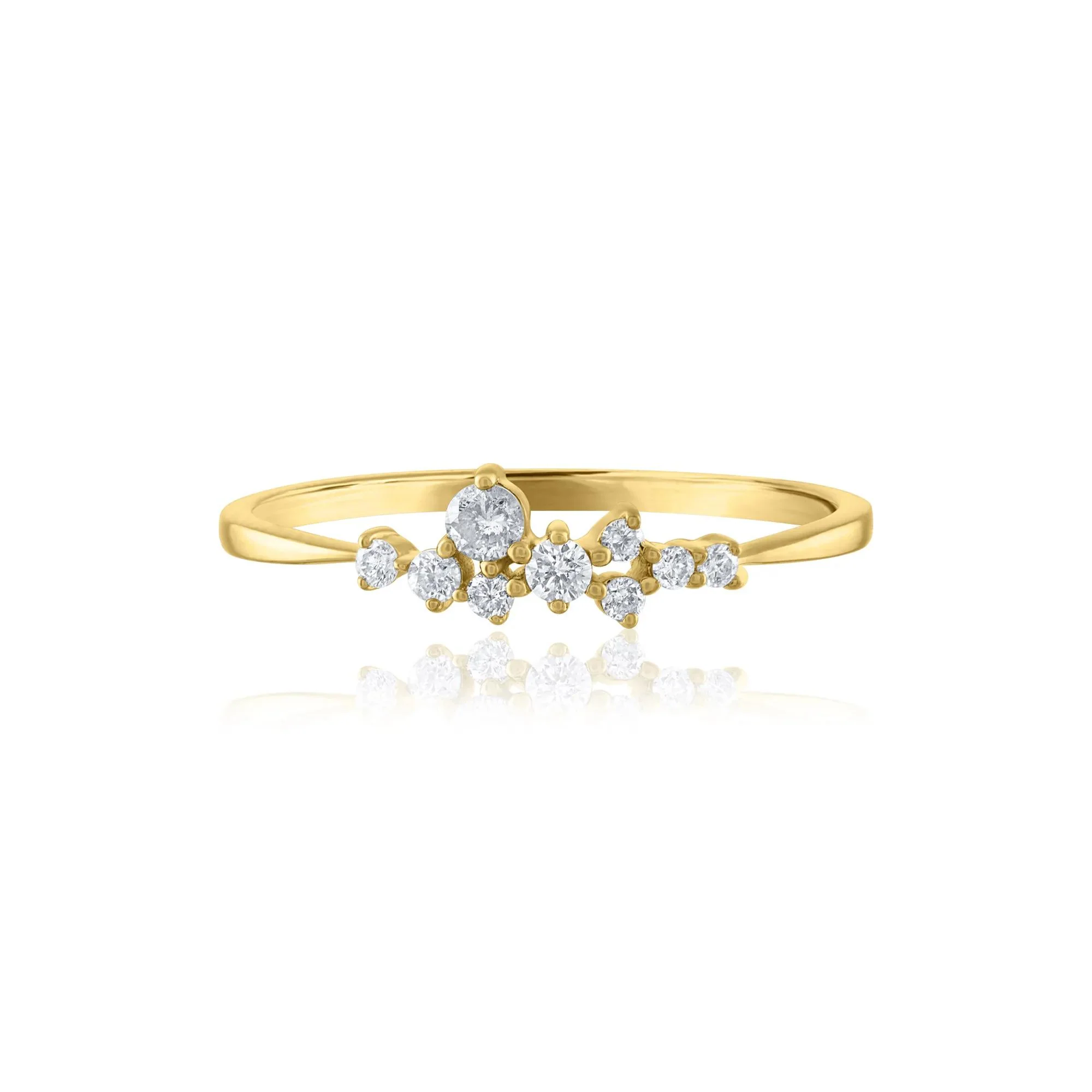 1/7 CT. Tw. Diamond Ring 14K Yellow Gold Size 8.5
