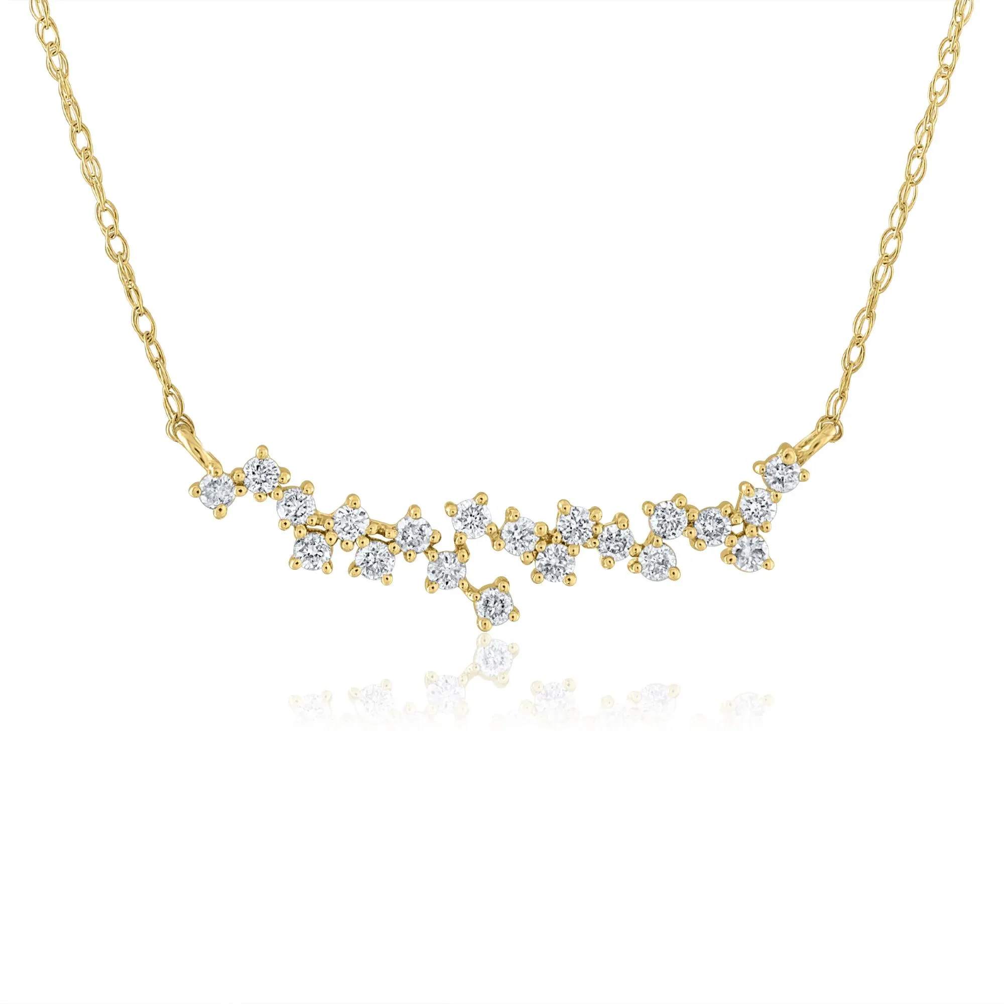 1/5 CT. Tw. Diamond Necklace 14K Yellow Gold Size 18"