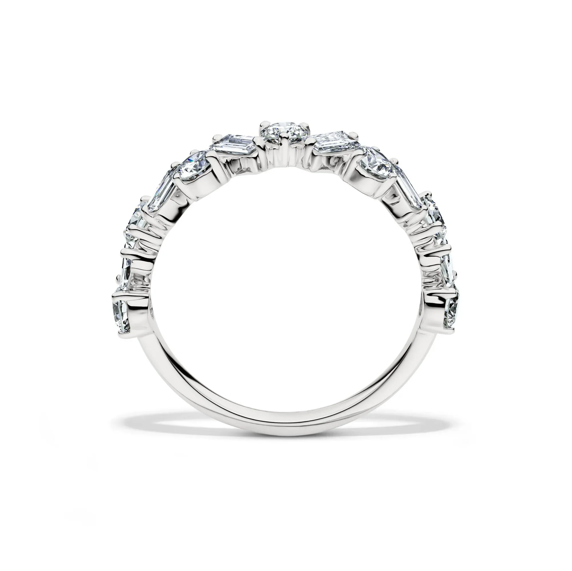 1 CT. Tw. Lab Grown Diamond Ring 14K White Gold Size 6.5 2mm - Image 2