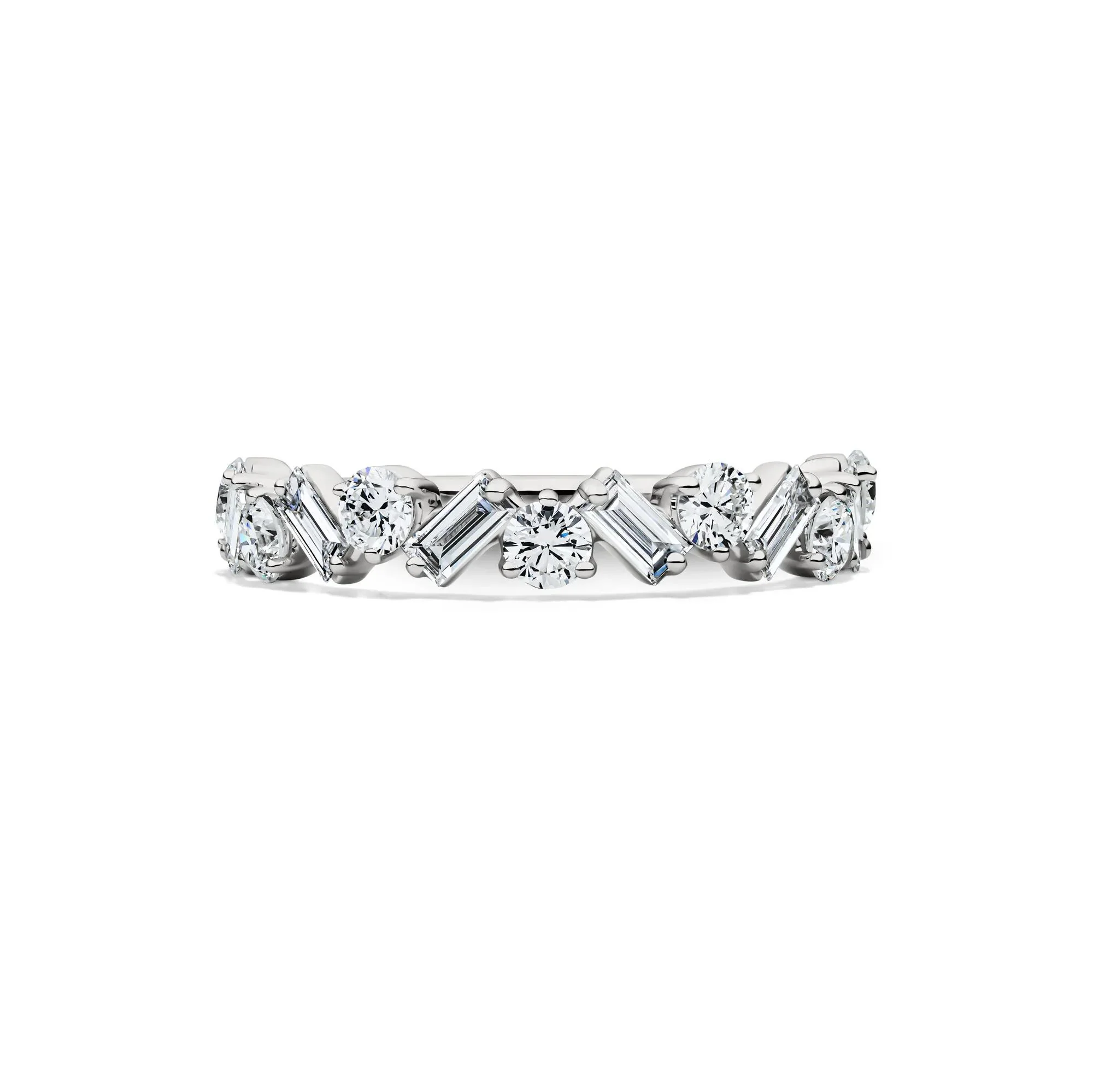 1 CT. Tw. Lab Grown Diamond Ring 14K White Gold Size 7.5 2mm