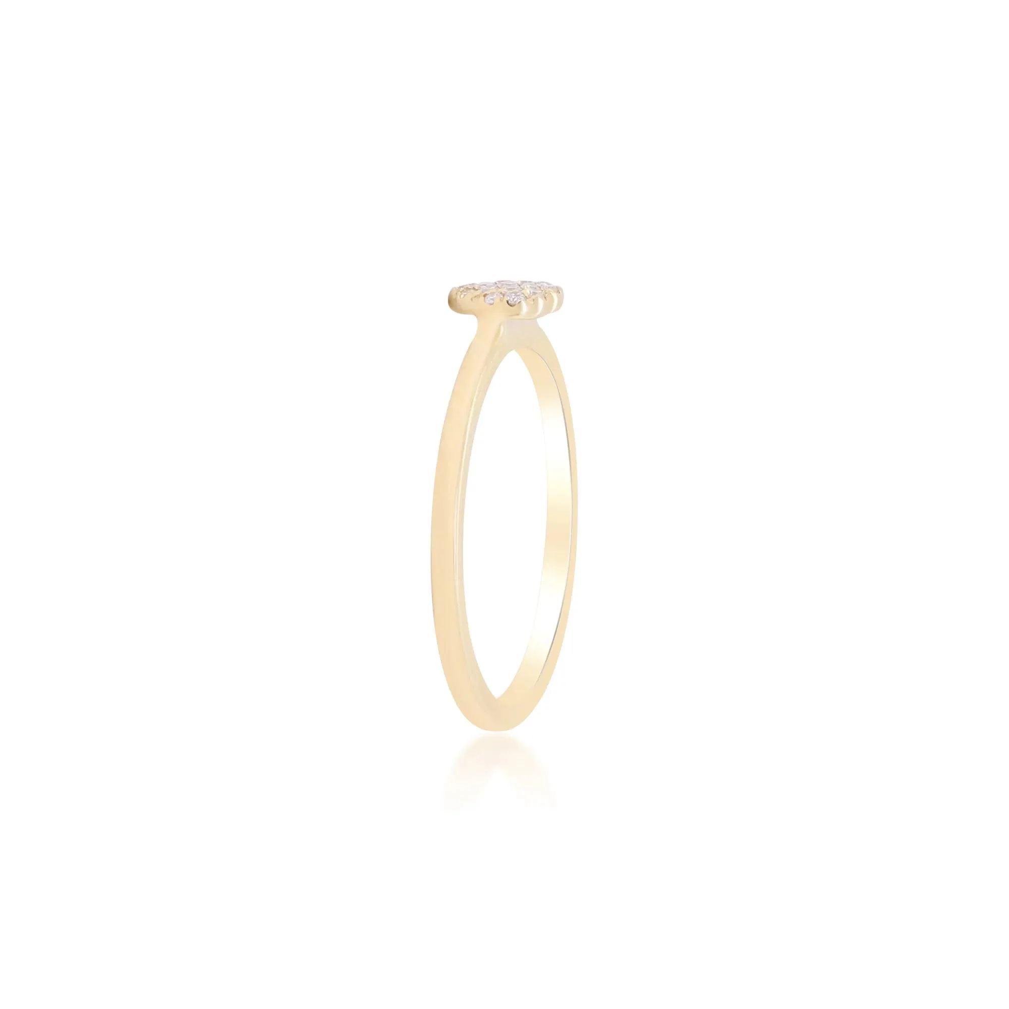 Diamond Accent Star Ring 10K Yellow Gold Round Brilliant Cut Size 6 2mm - Image 3