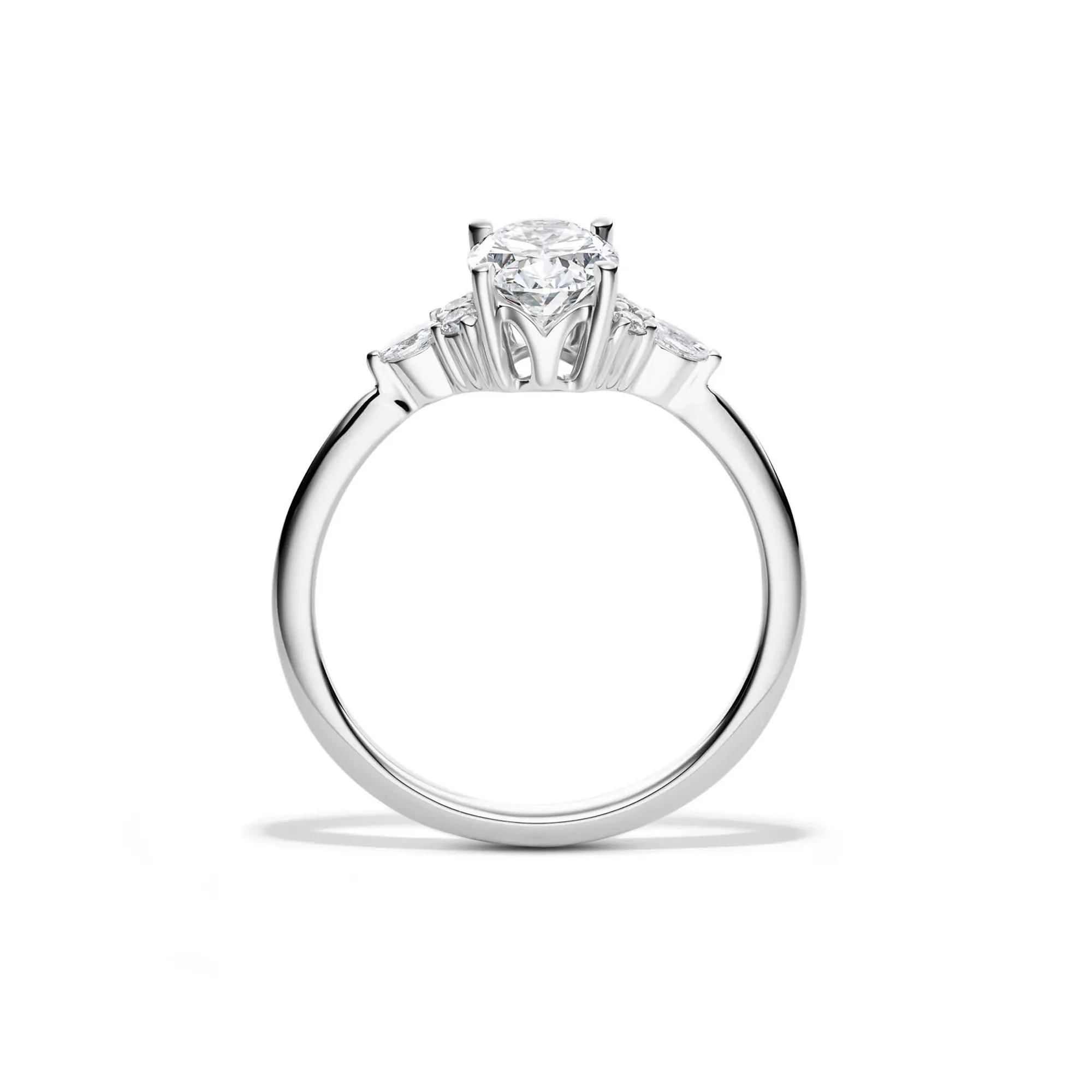 1 CT. Tw. Lab Grown Diamond Oval Engagement Ring 14K White Gold Size 5 1mm - Image 2