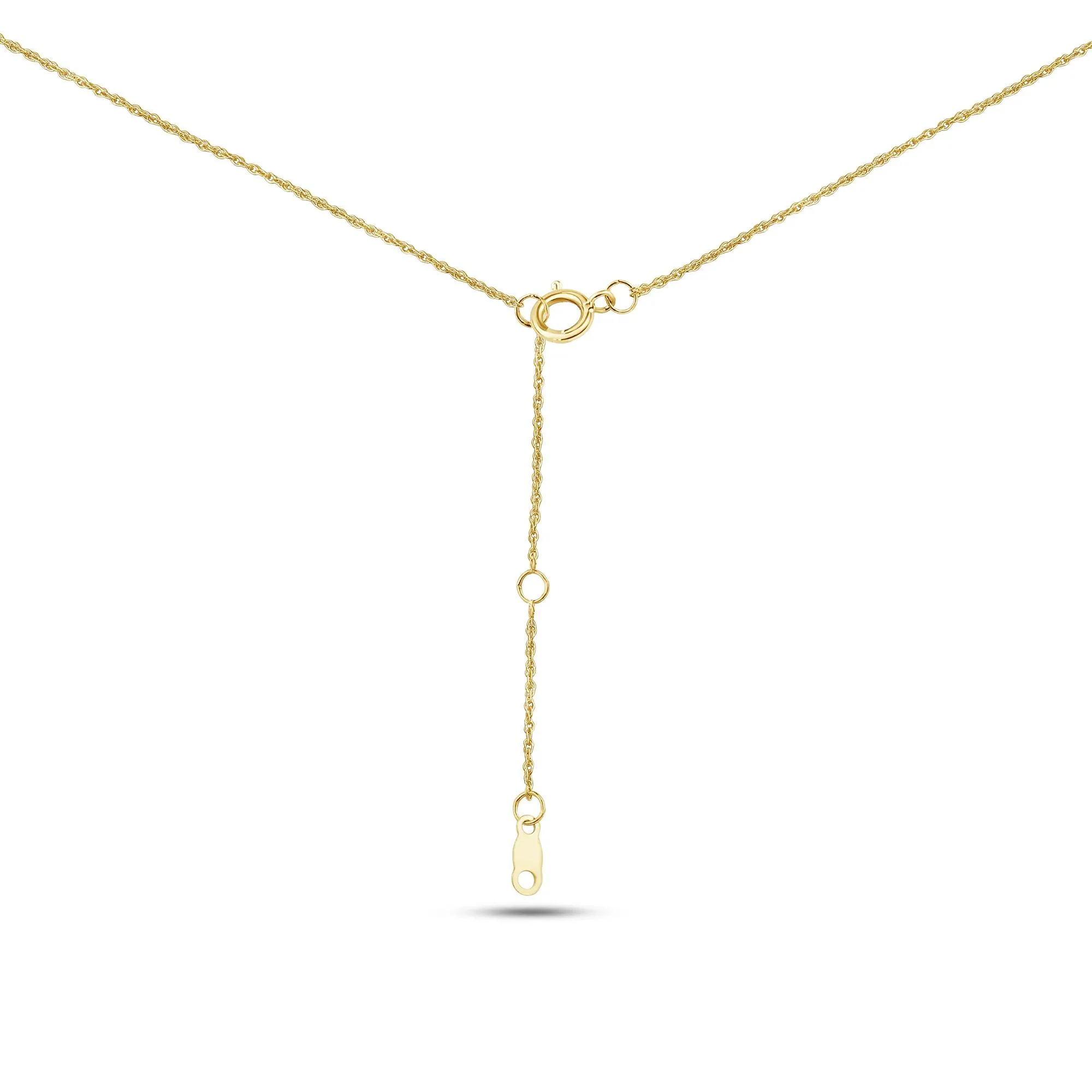 1 CT. Tw. Lab Grown Three-Stone Diamond Pendant Necklace 14K Yellow Gold Size 18" - Image 3