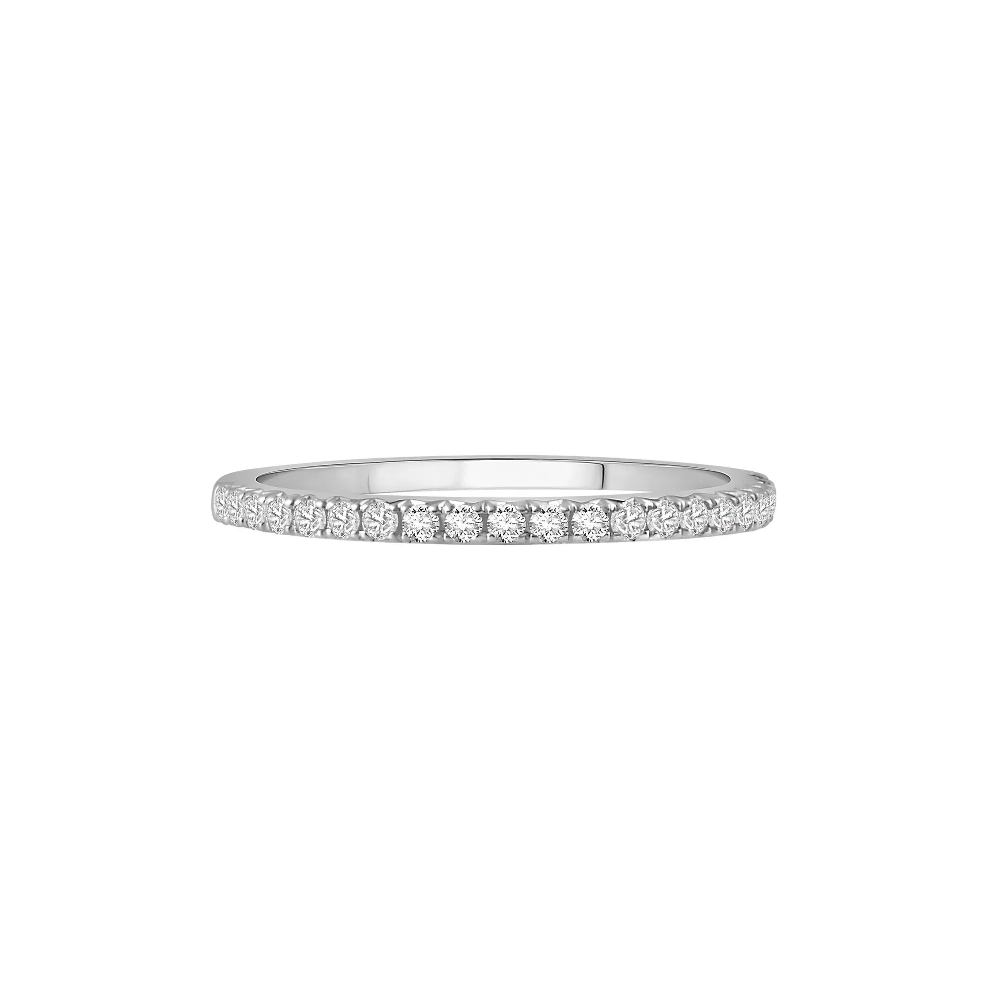 1/4 CT. Tw. Lab Grown Diamond Anniversary Band Ring 14K White Gold Round Brilliant Cut Size 4