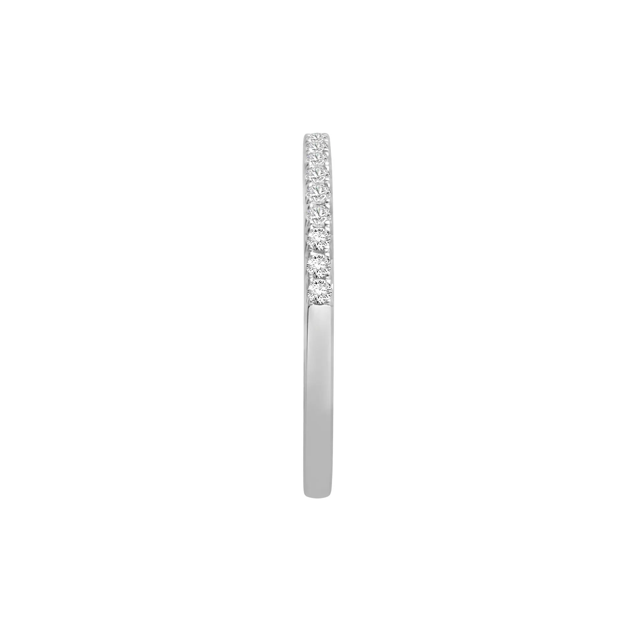 1/4 CT. Tw. Lab Grown Diamond Anniversary Band Ring 14K White Gold Round Brilliant Cut Size 8 - Image 3