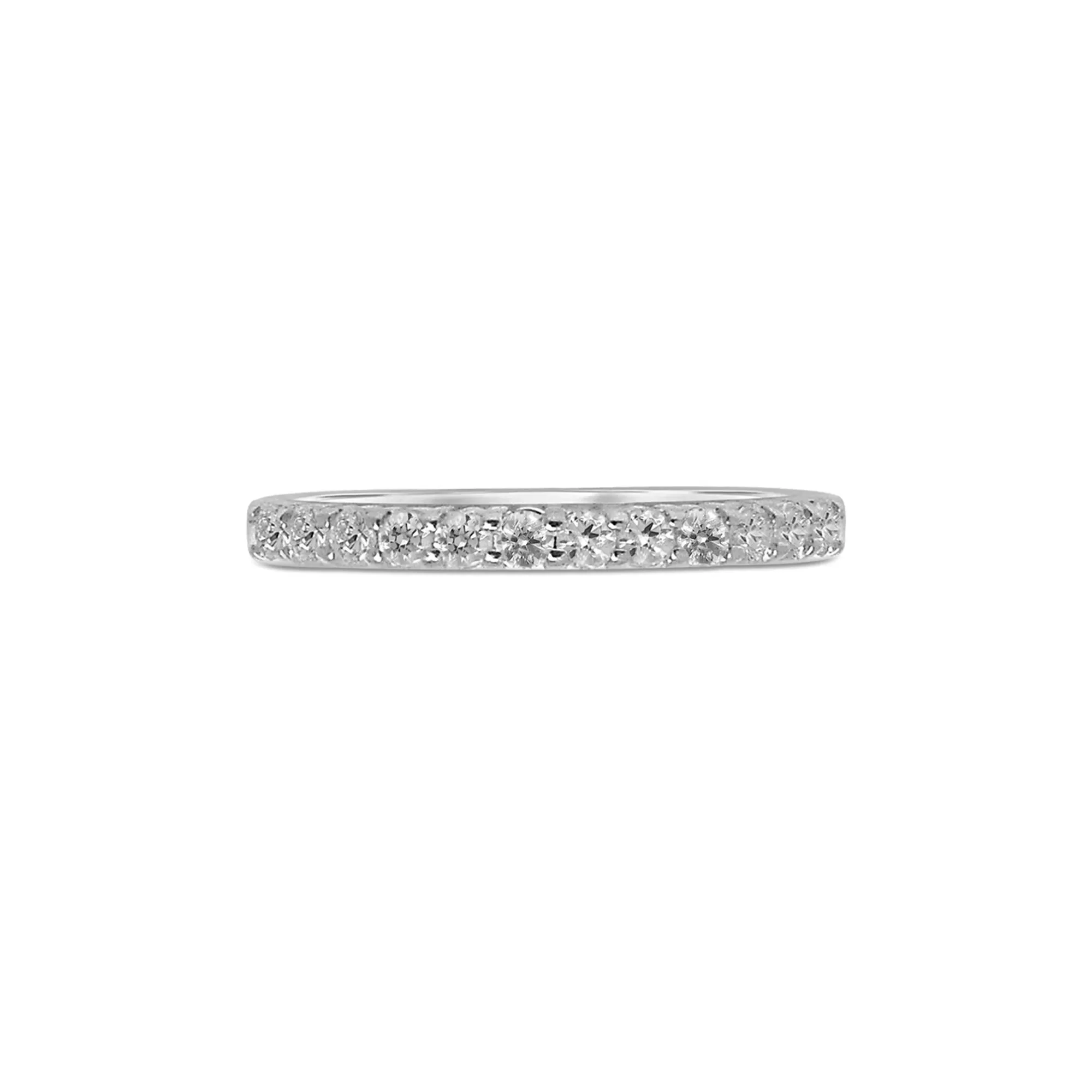 1/3 CT. Tw. Diamond Anniversary Band Ring 10K White Gold Round Brilliant Cut Size 6