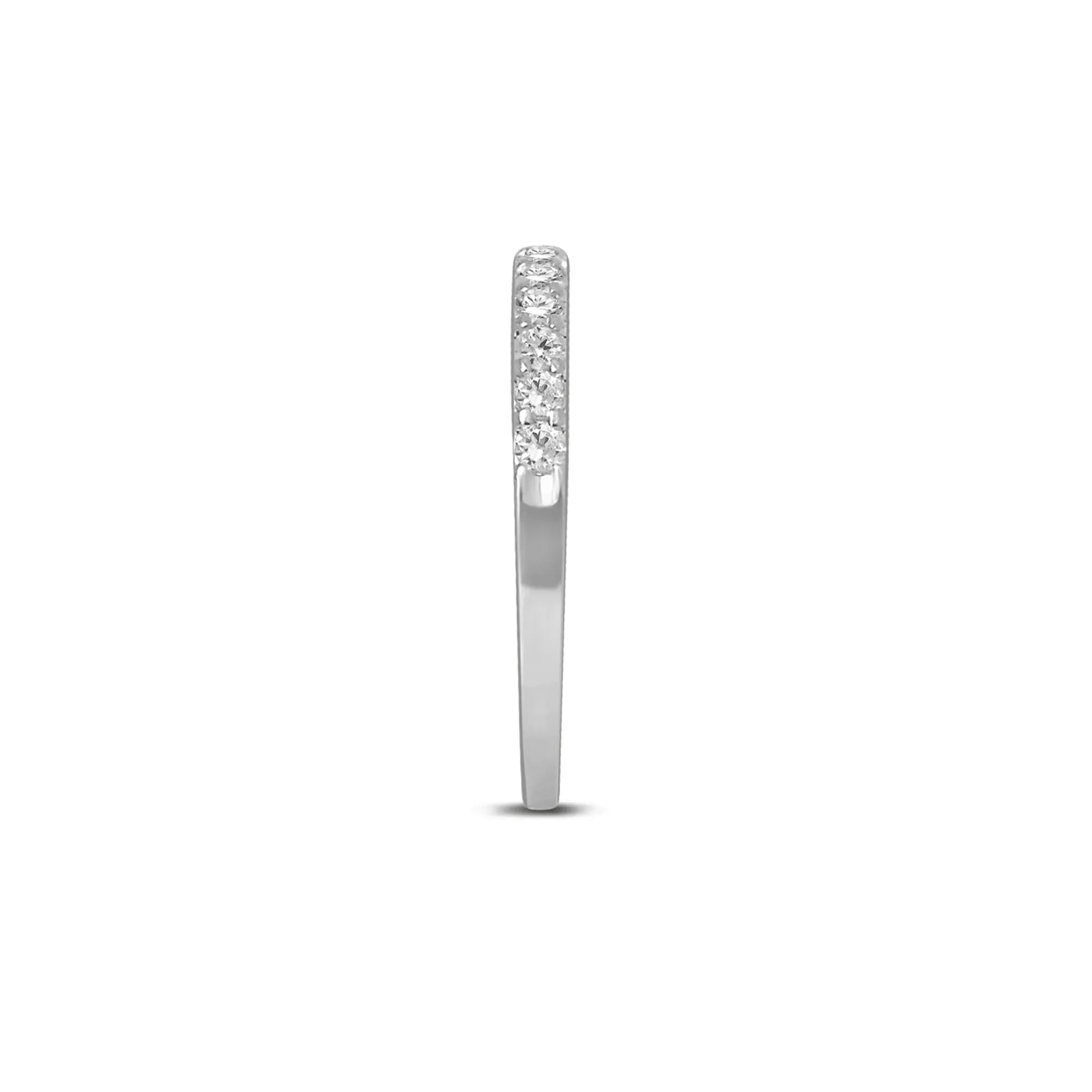 1/3 CT. Tw. Diamond Anniversary Band Ring 10K White Gold Round Brilliant Cut Size 6.5 - Image 3